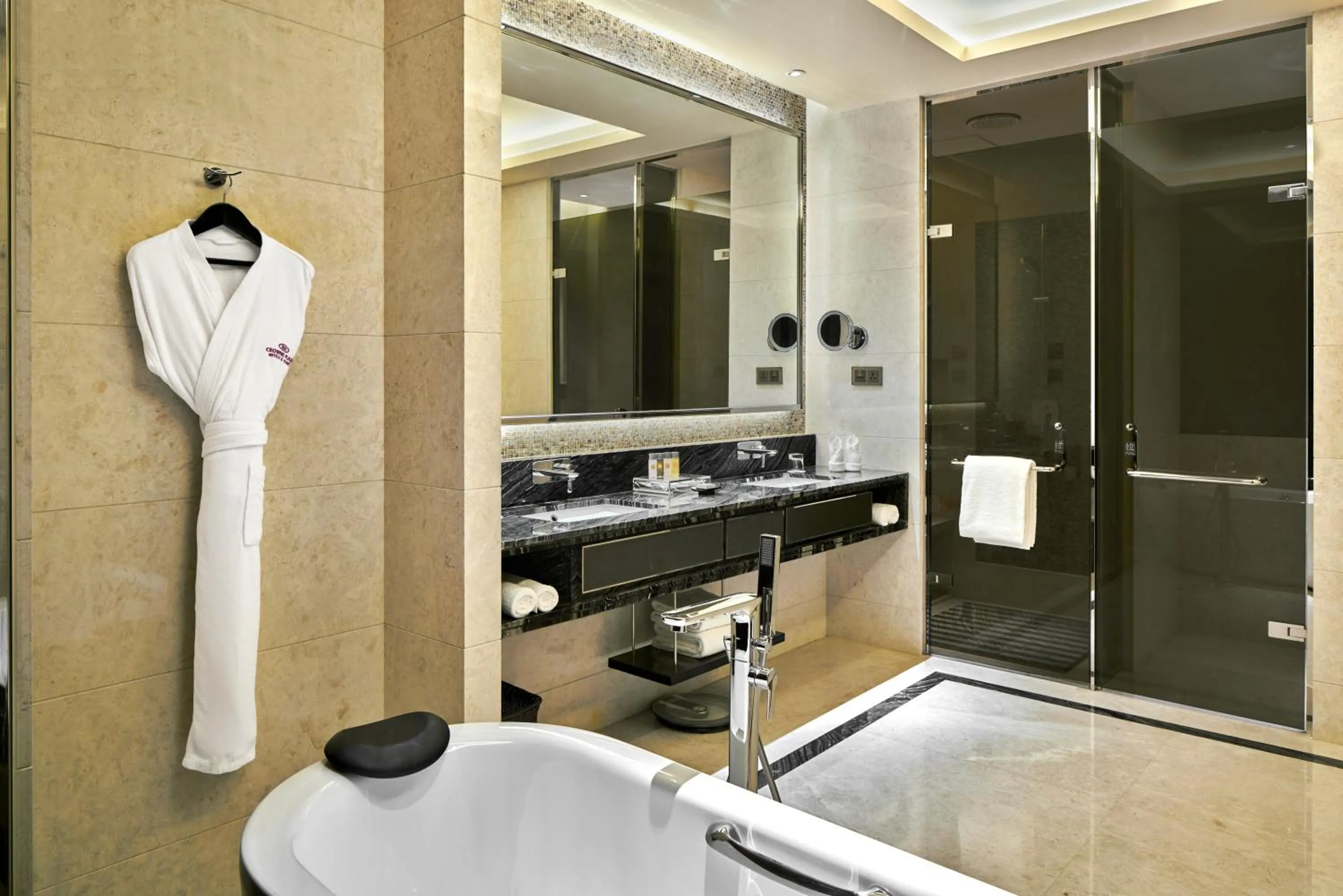 Bathroom in Crowne Plaza Tianjin Jinnan by IHG