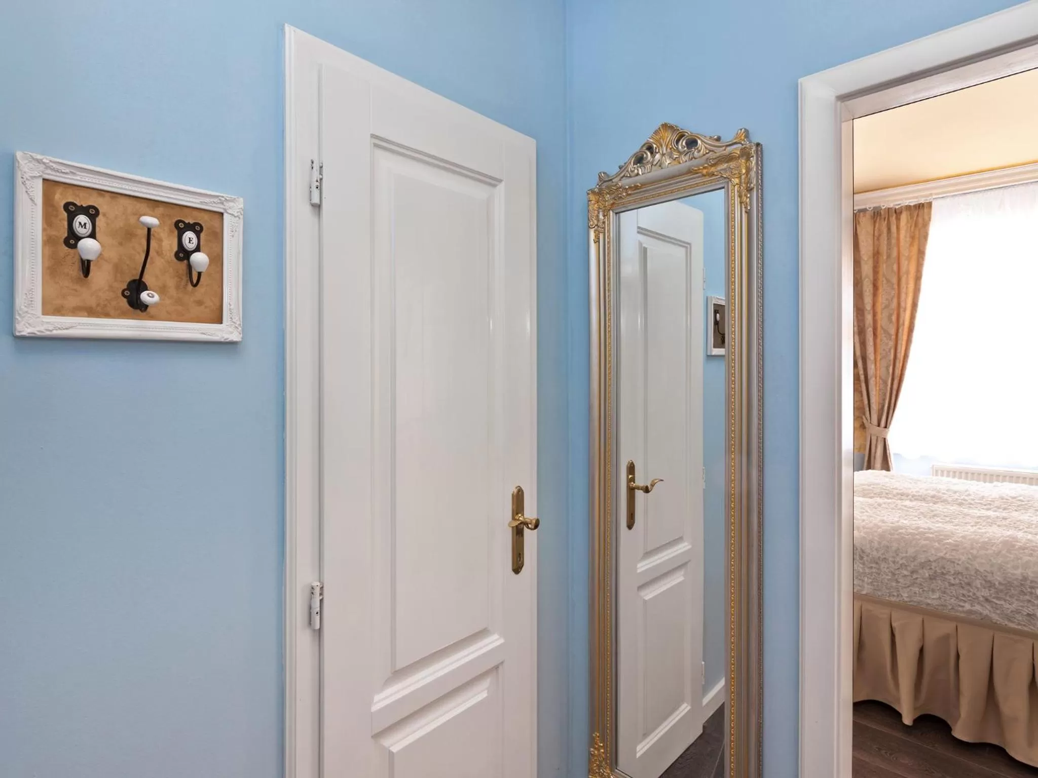 Decorative detail, Bed in Cathedral Prague Apartments