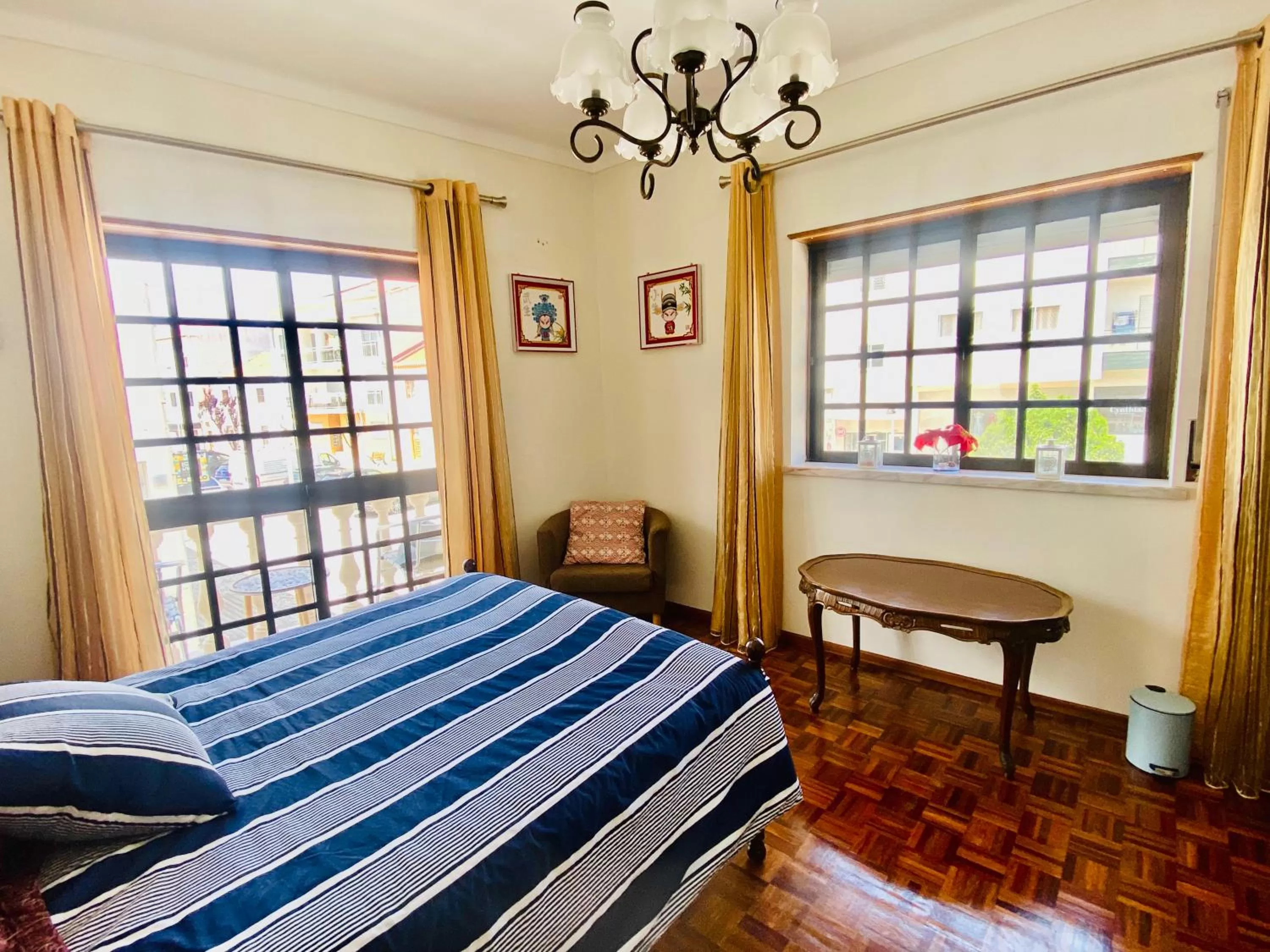 Bed in Spray B&B Sitio in Nazare Mini bar, European style