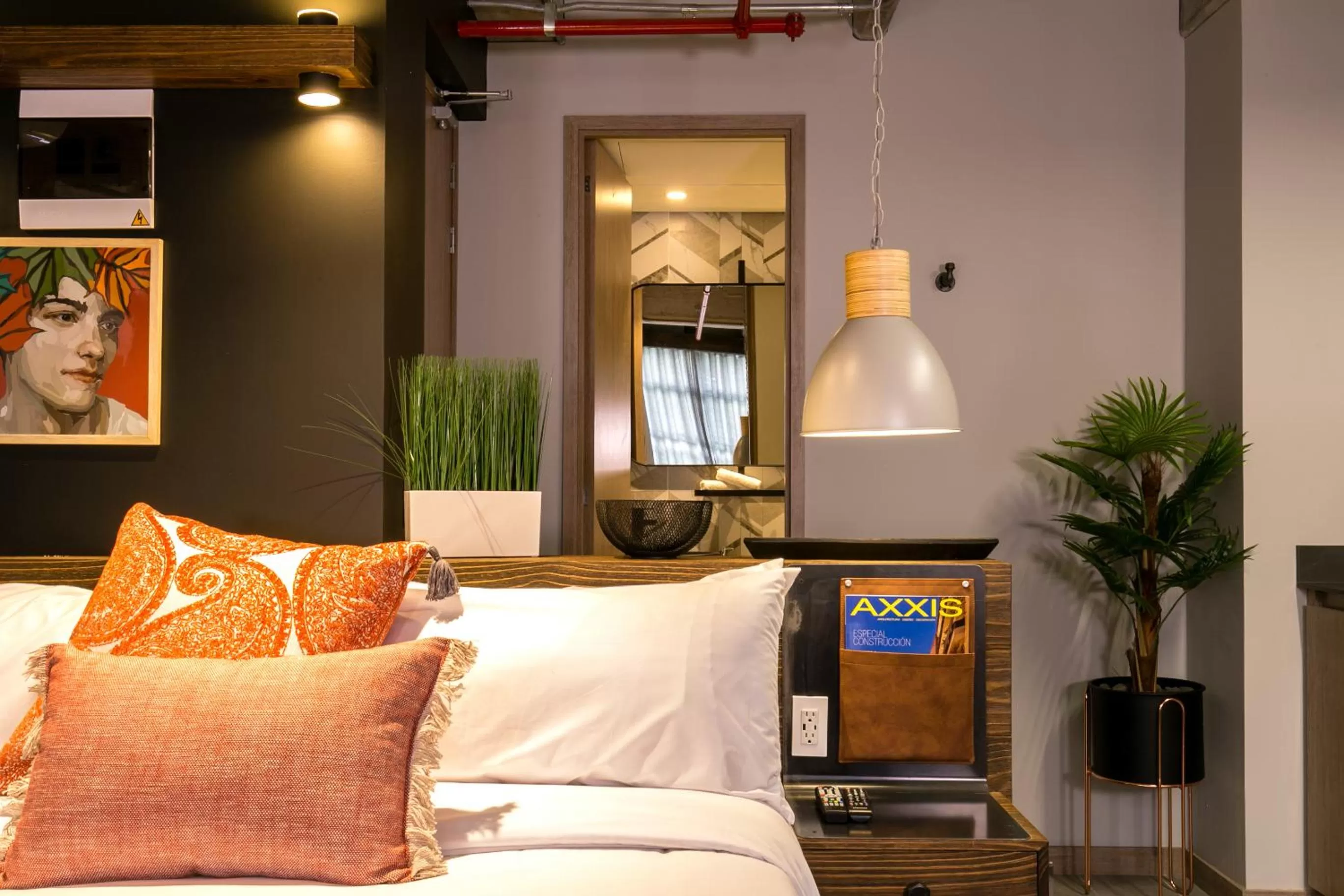 Bed in Factory Lofts Hotel