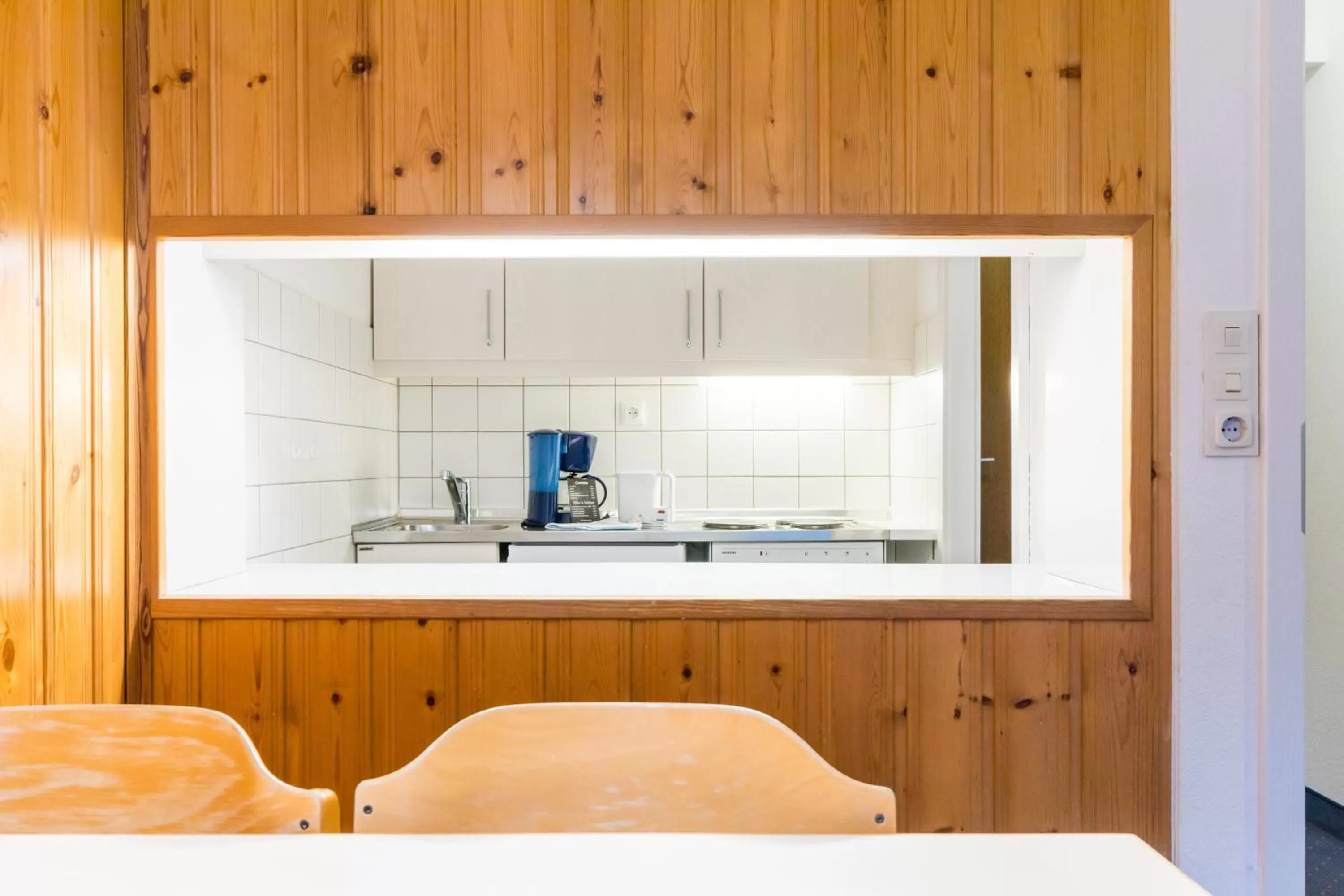 Kitchen or kitchenette, Bed in Familien Apartmenthotel Panoramic