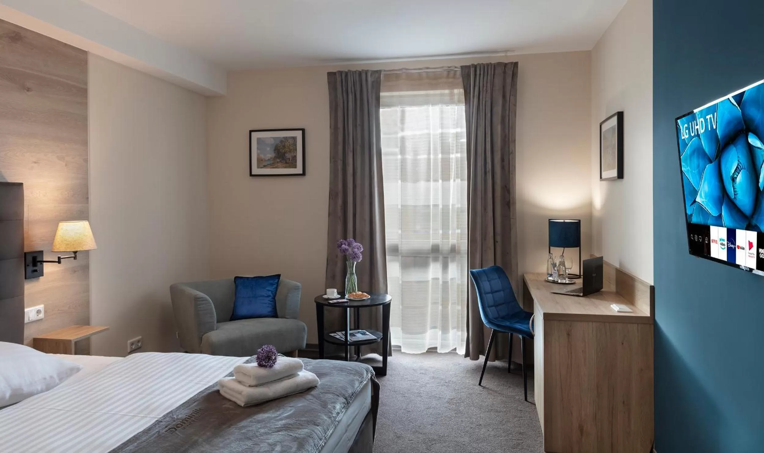 Photo of the whole room, Bed in Dominik Hotel & Eventsaal