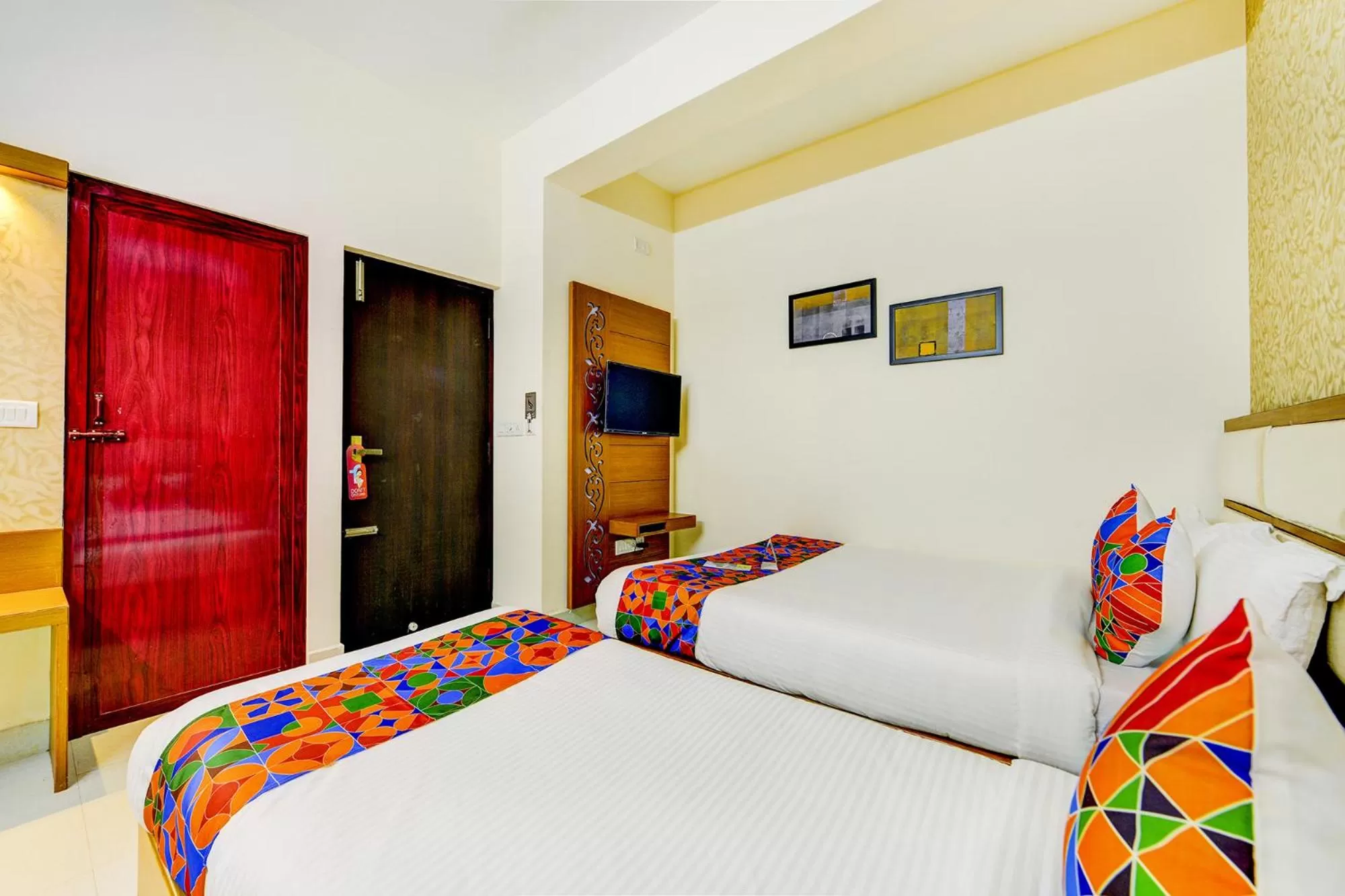 Bedroom, Bed in FabHotel Sky Bay Residency