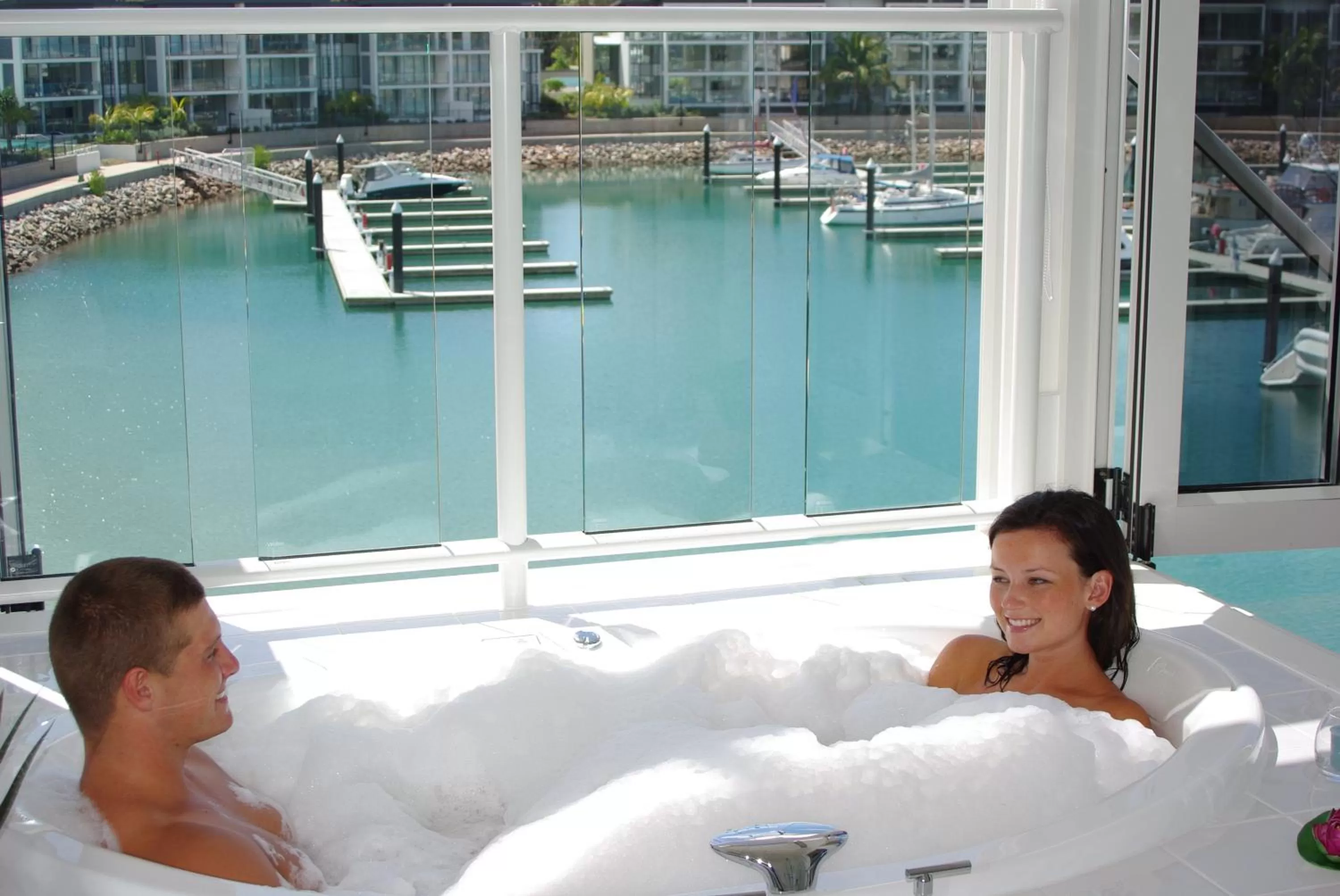 People in Beachside Magnetic Harbour Apartments