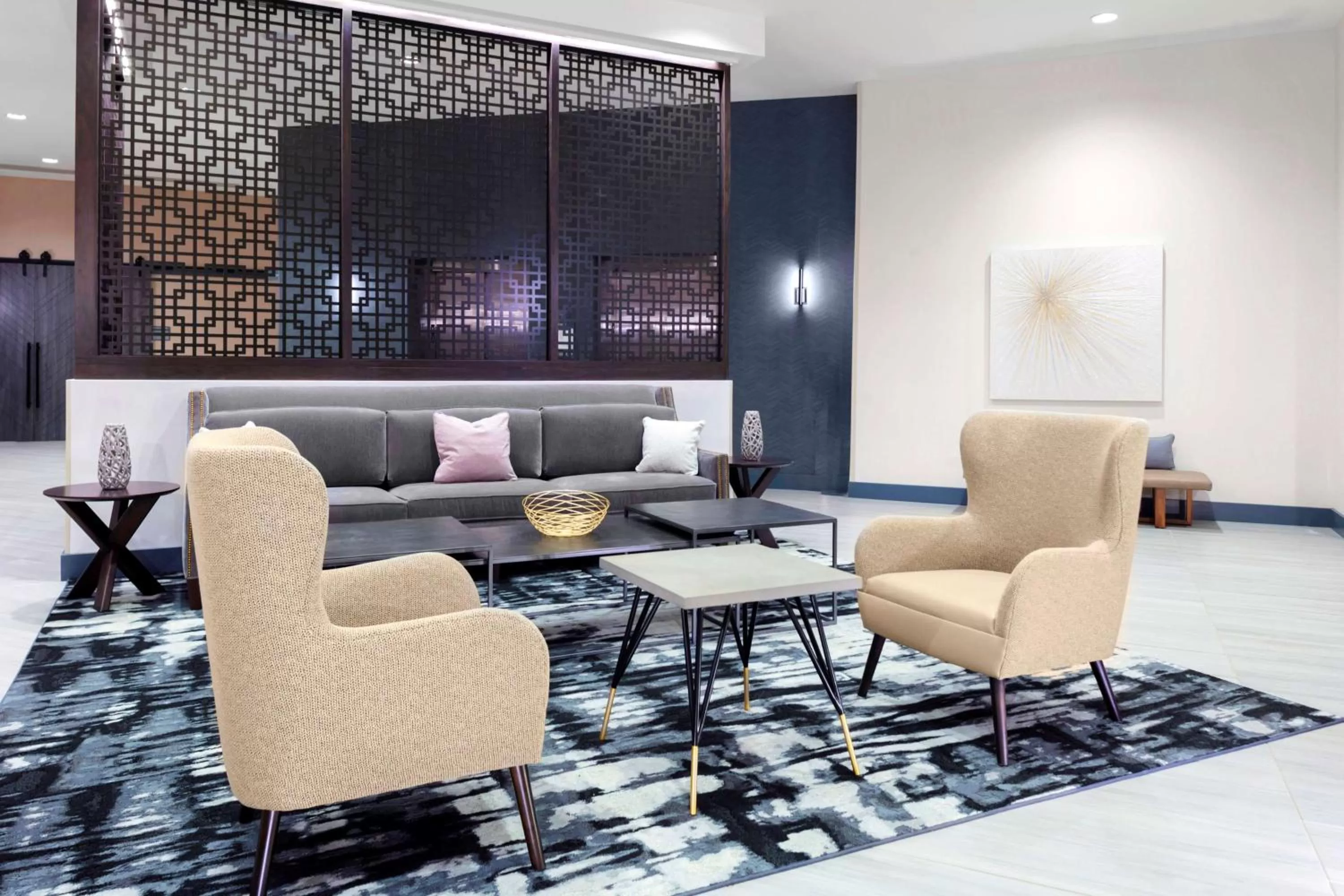 Lobby or reception in Hyatt House Charlotte Rea Farms