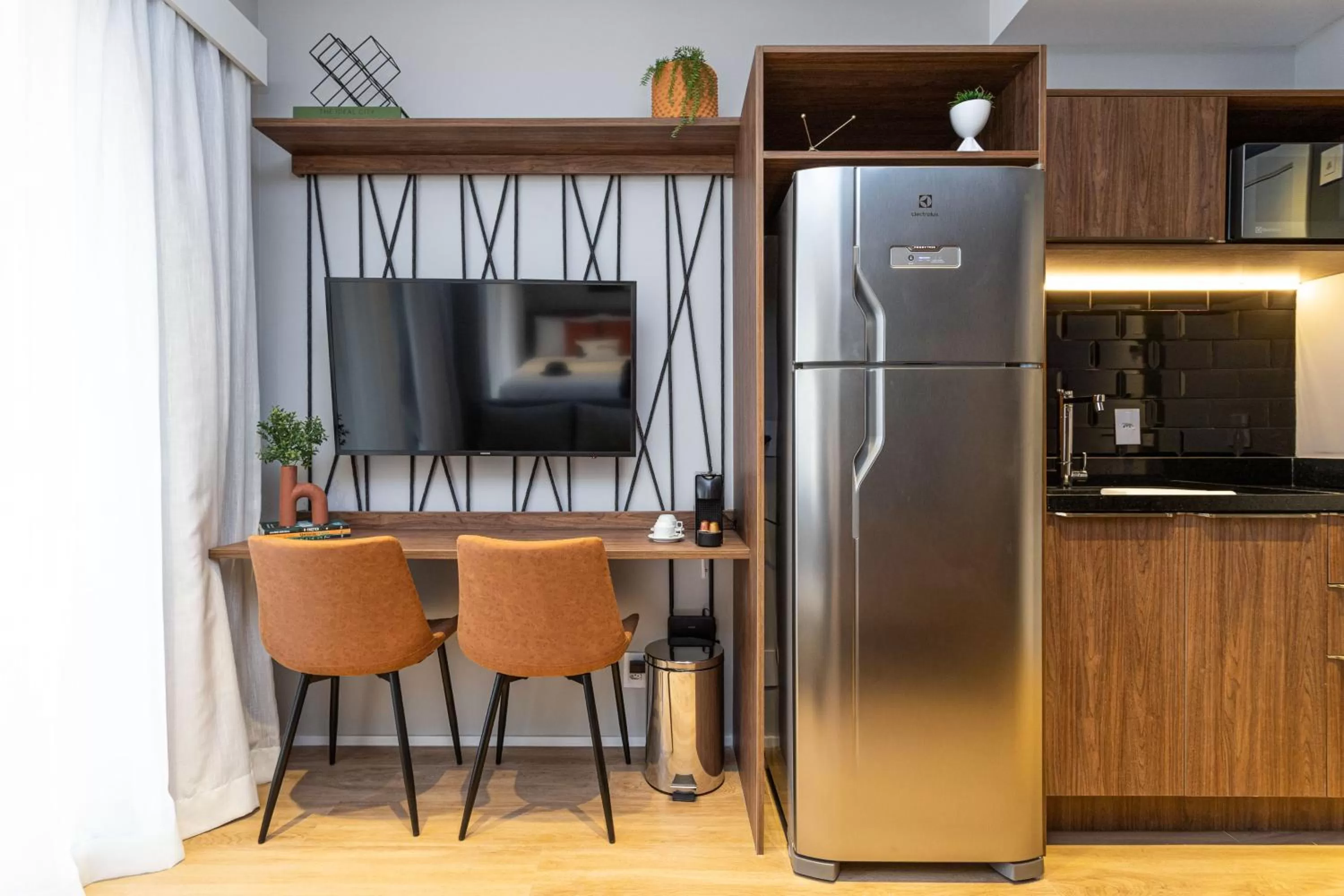 Kitchen or kitchenette in Charlie Hotel Atmosfera Paulista