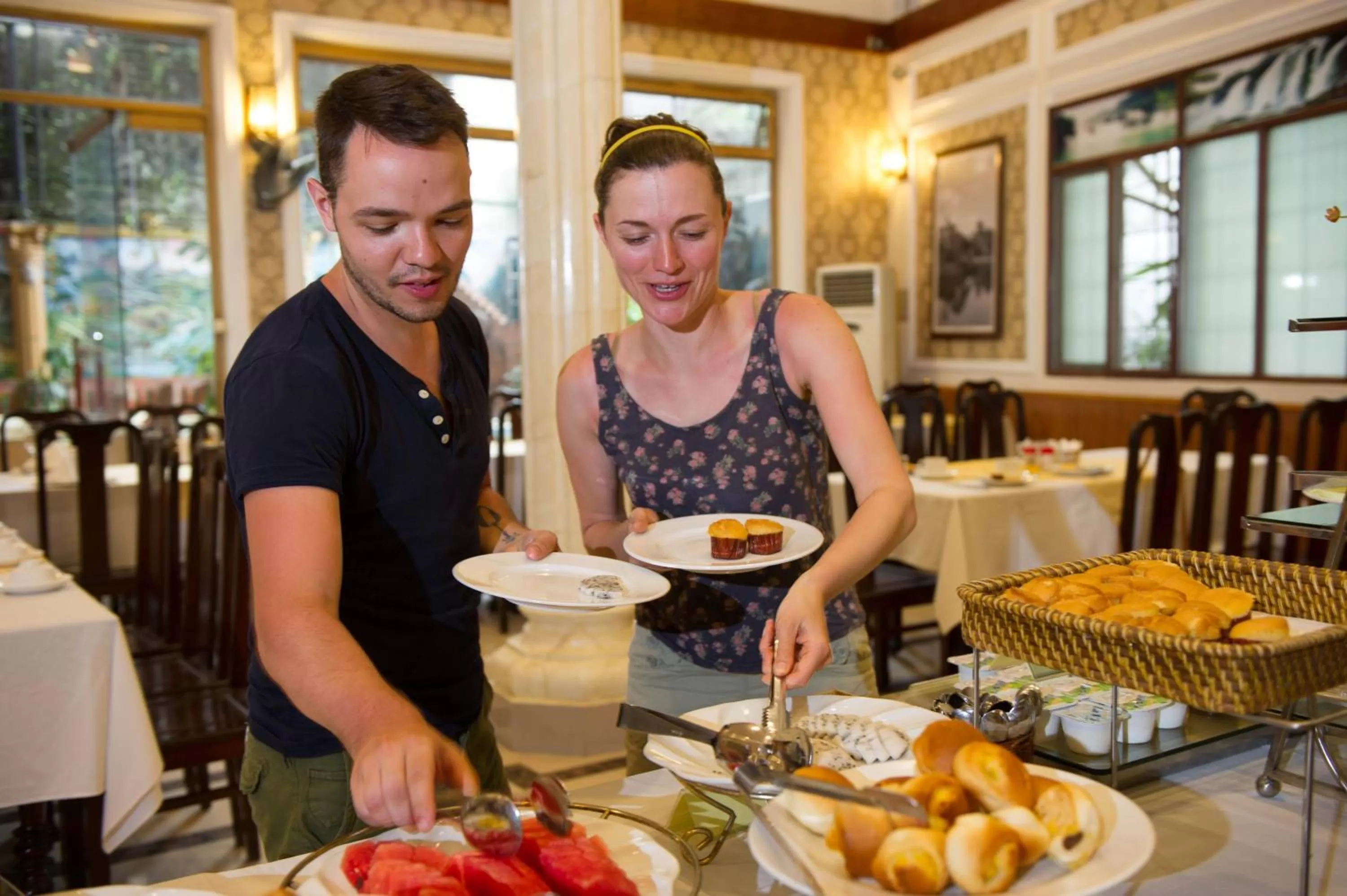 American breakfast in Thuy Anh Hotel