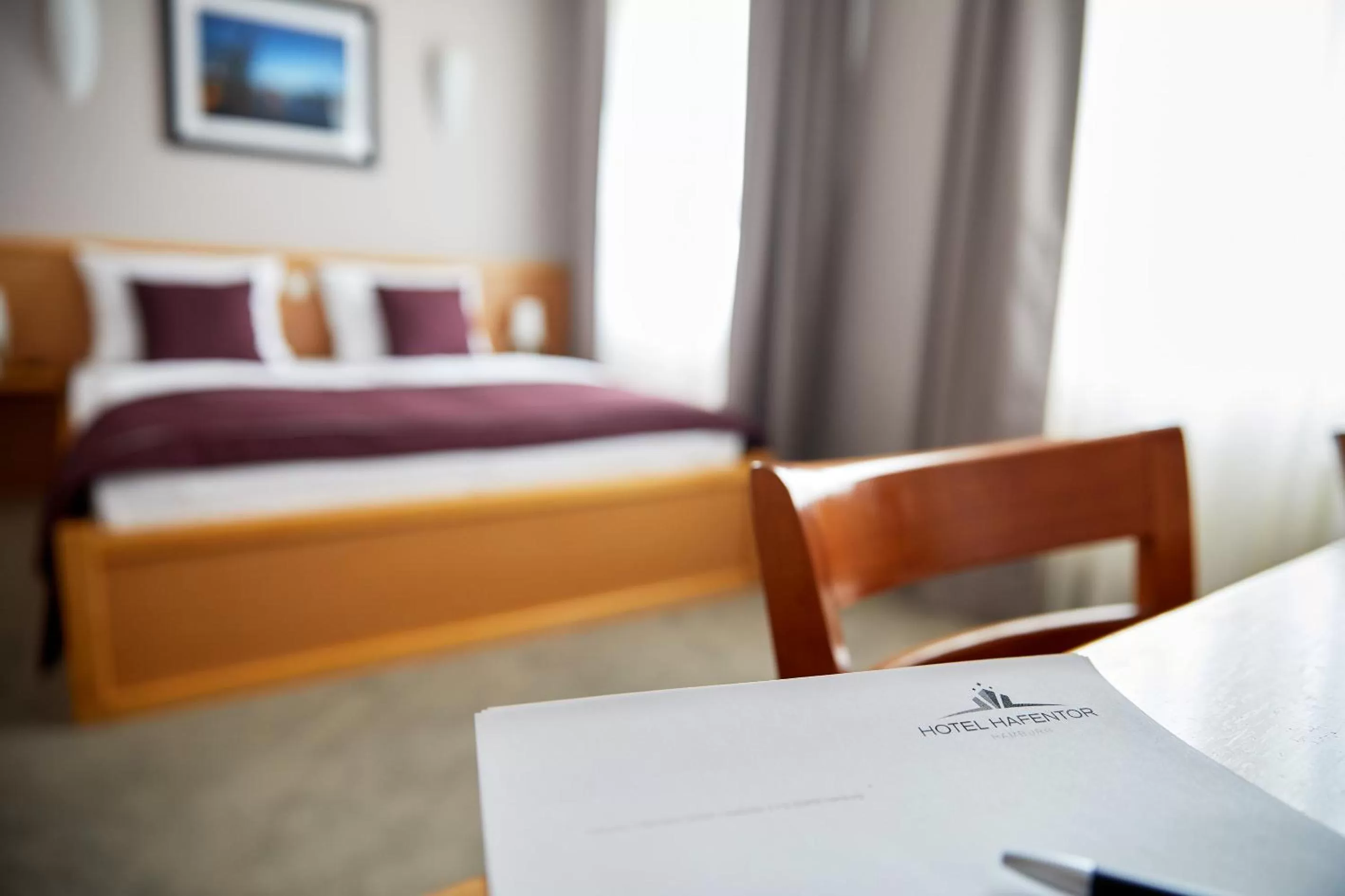 Bed in Hotel Hafentor