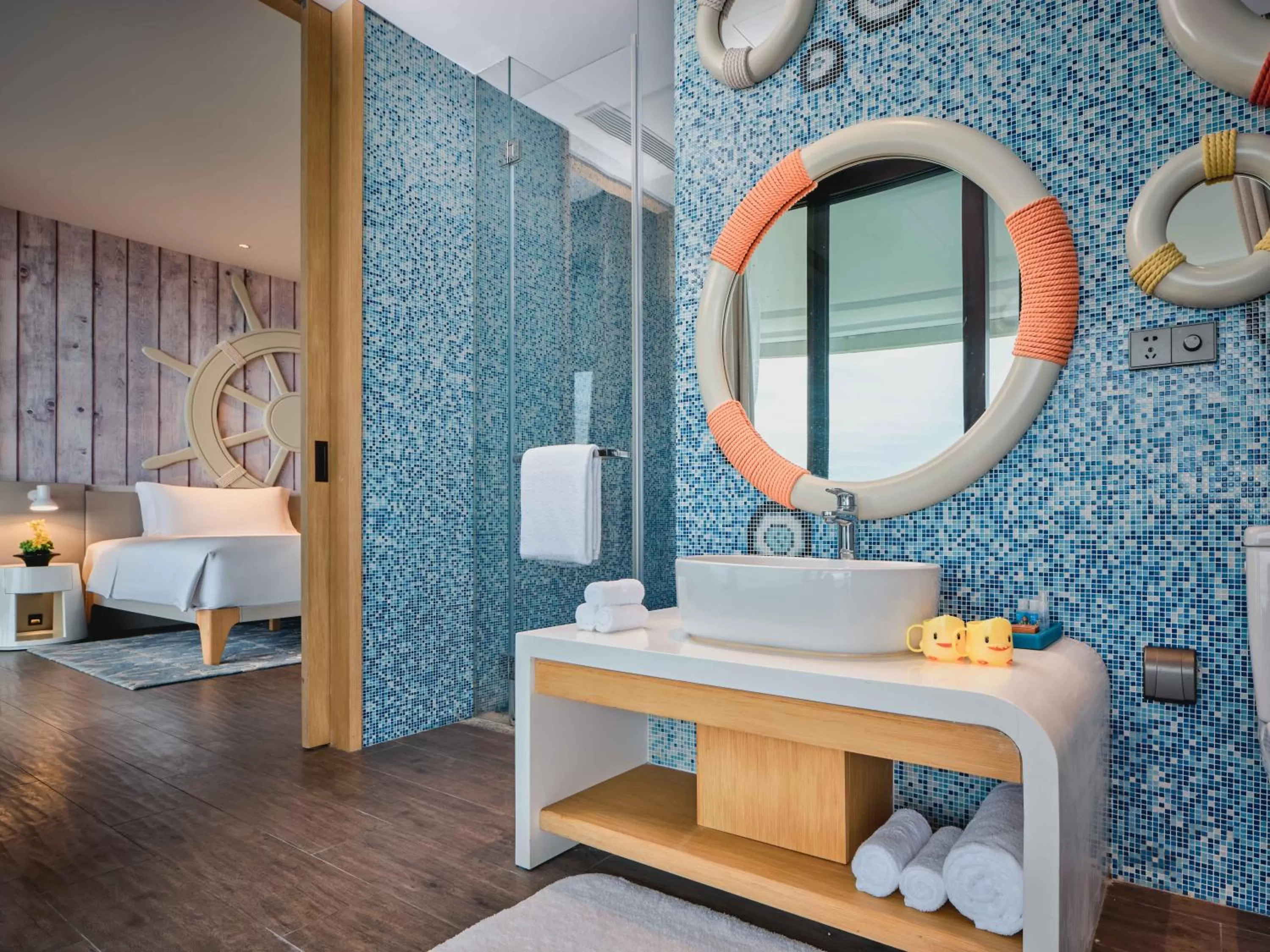 Bathroom in Crowne Plaza Sanya Haitang Bay Resort by IHG