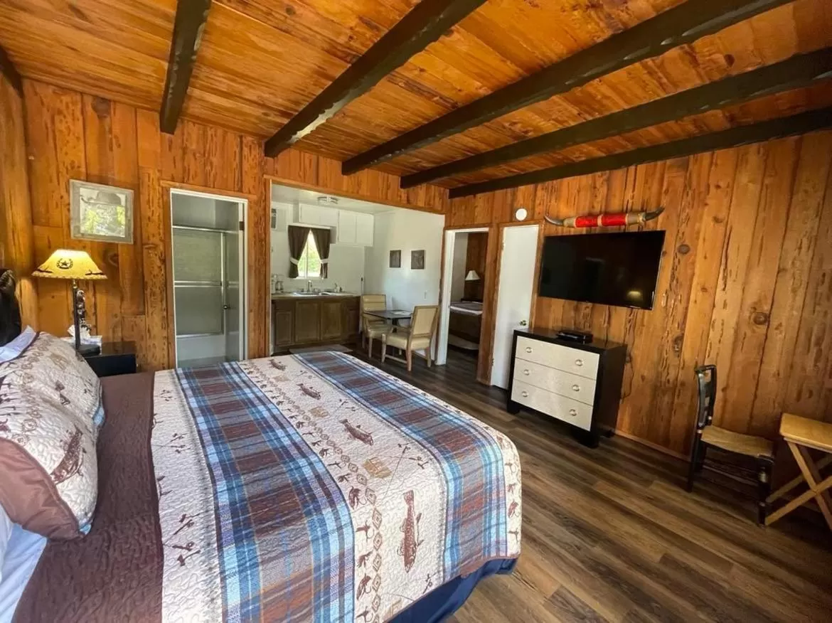 Bed in Riverfront Lodging