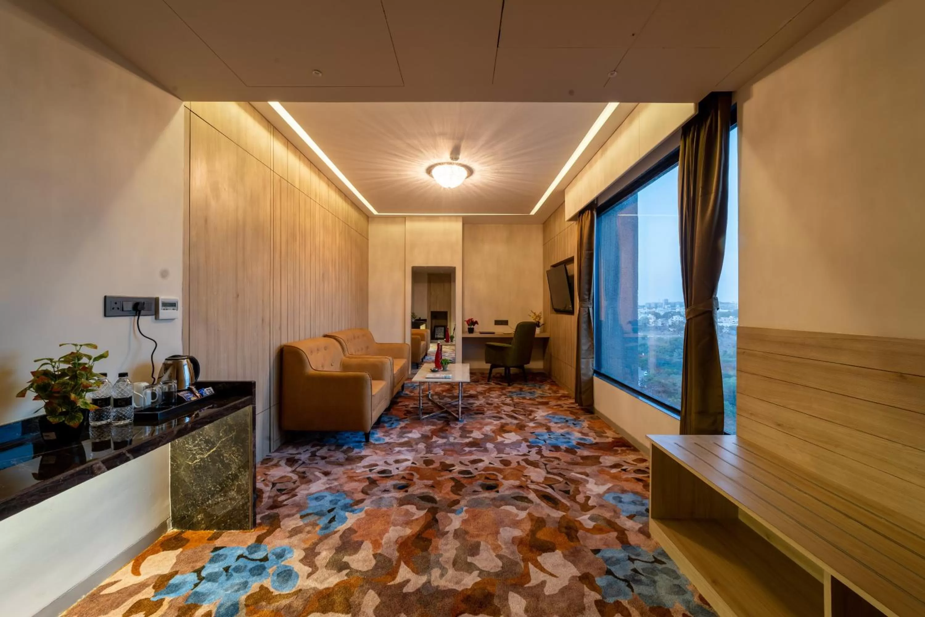 Living room in The Monarch at Chakan MIDC, Pune