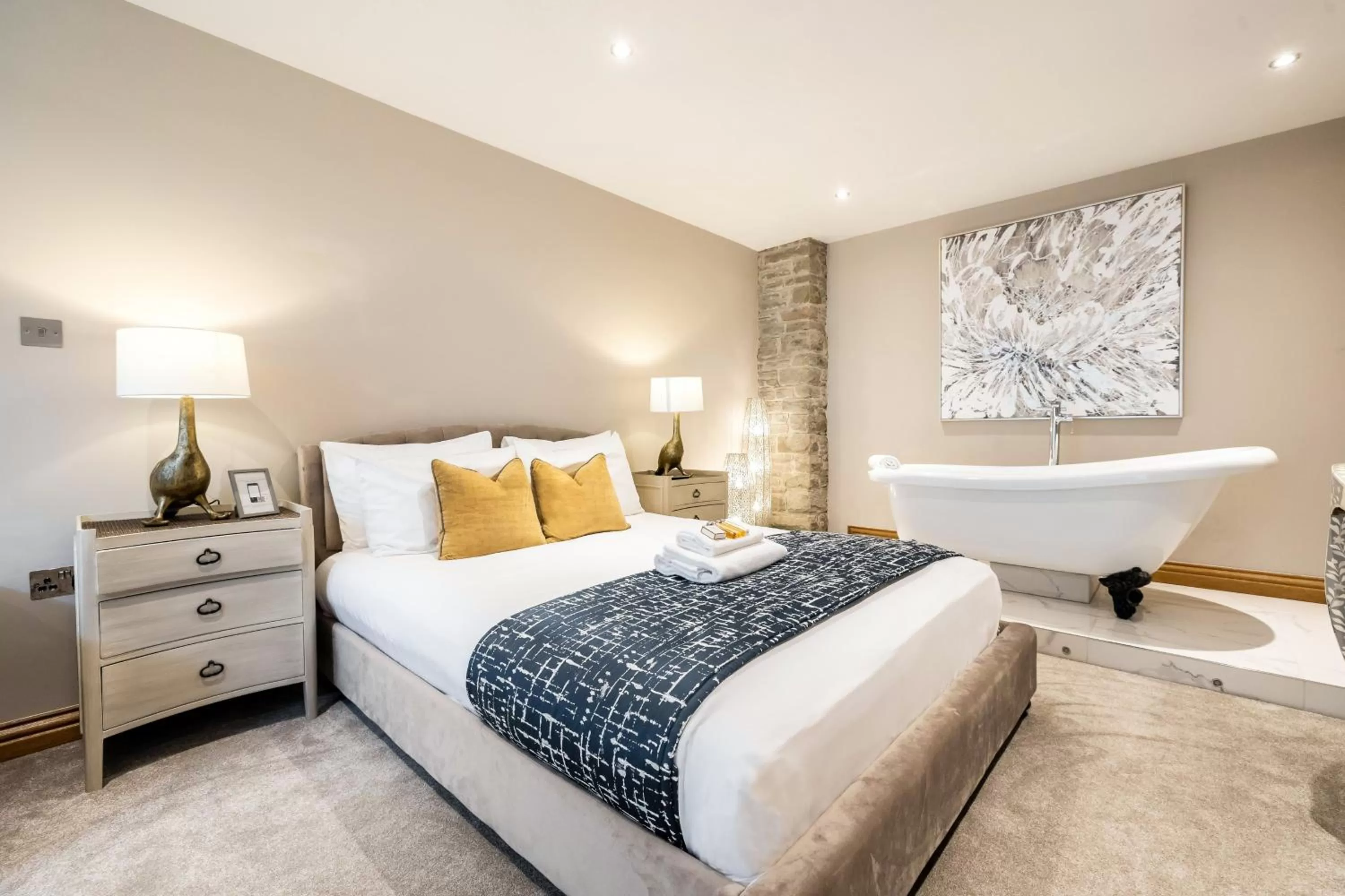 Bedroom, Bed in Lanelay Hall Hotel & Spa