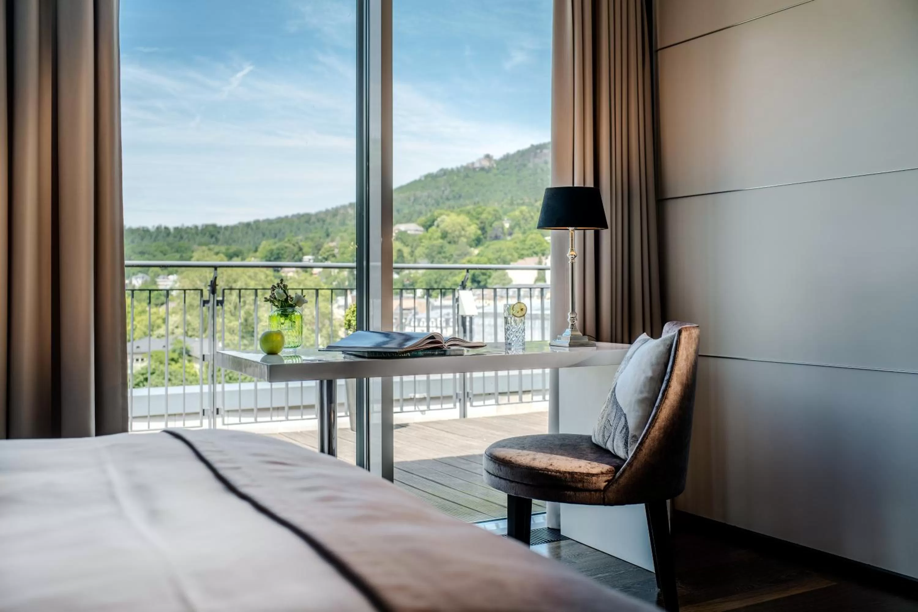 View (from property/room), Bed in Maison Messmer - ein Mitglied der Hommage Luxury Hotels Collection