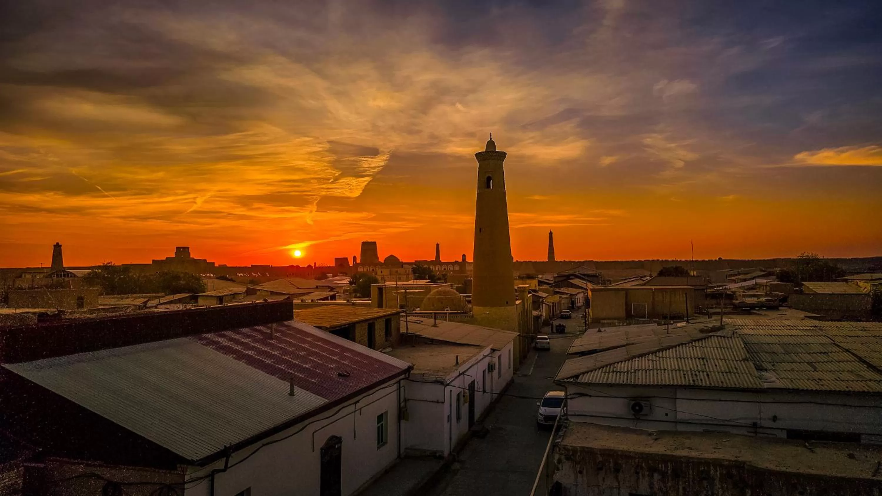 Sunrise in Hotel Bankir Khiva