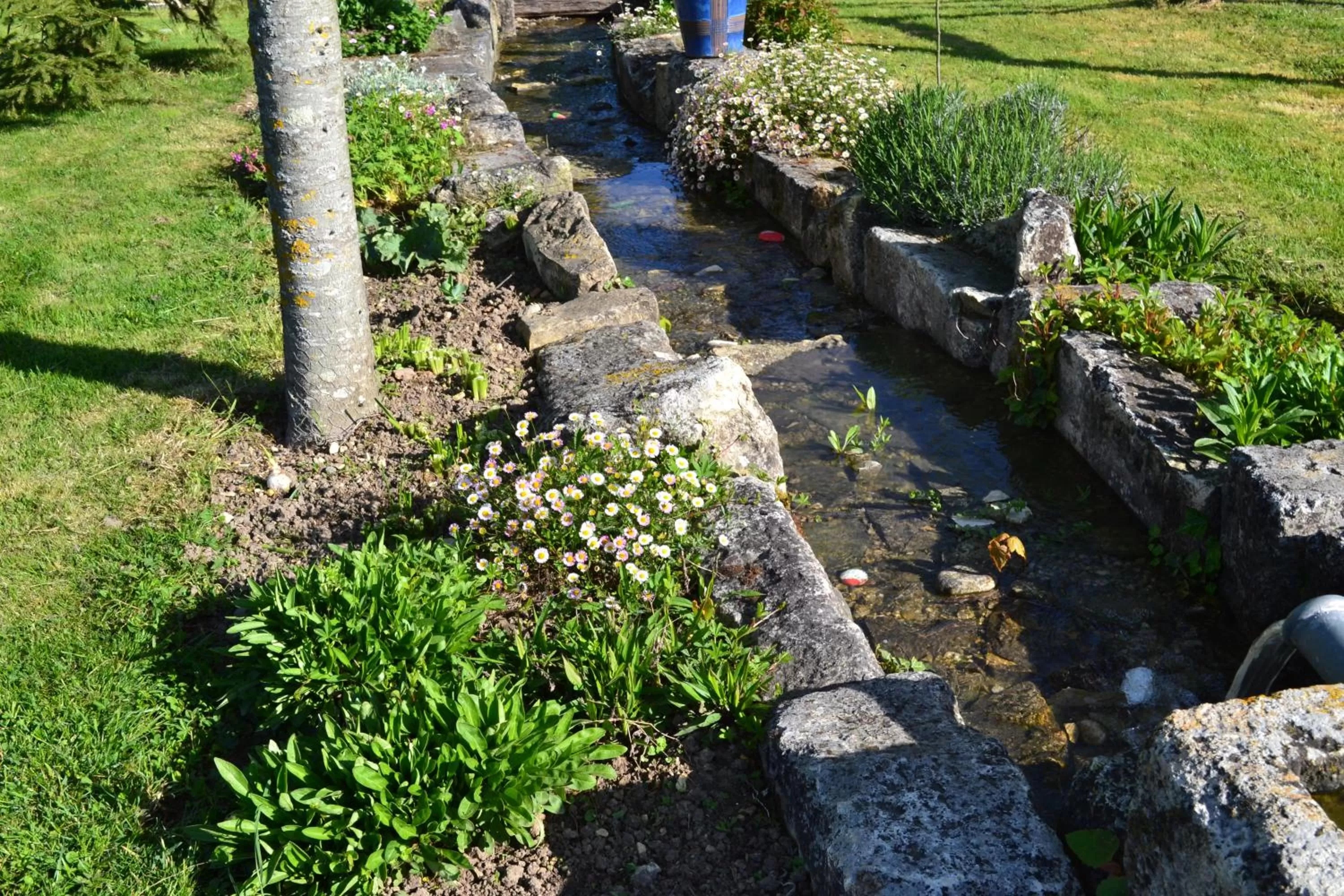 Property building, Garden in L'instant bleu