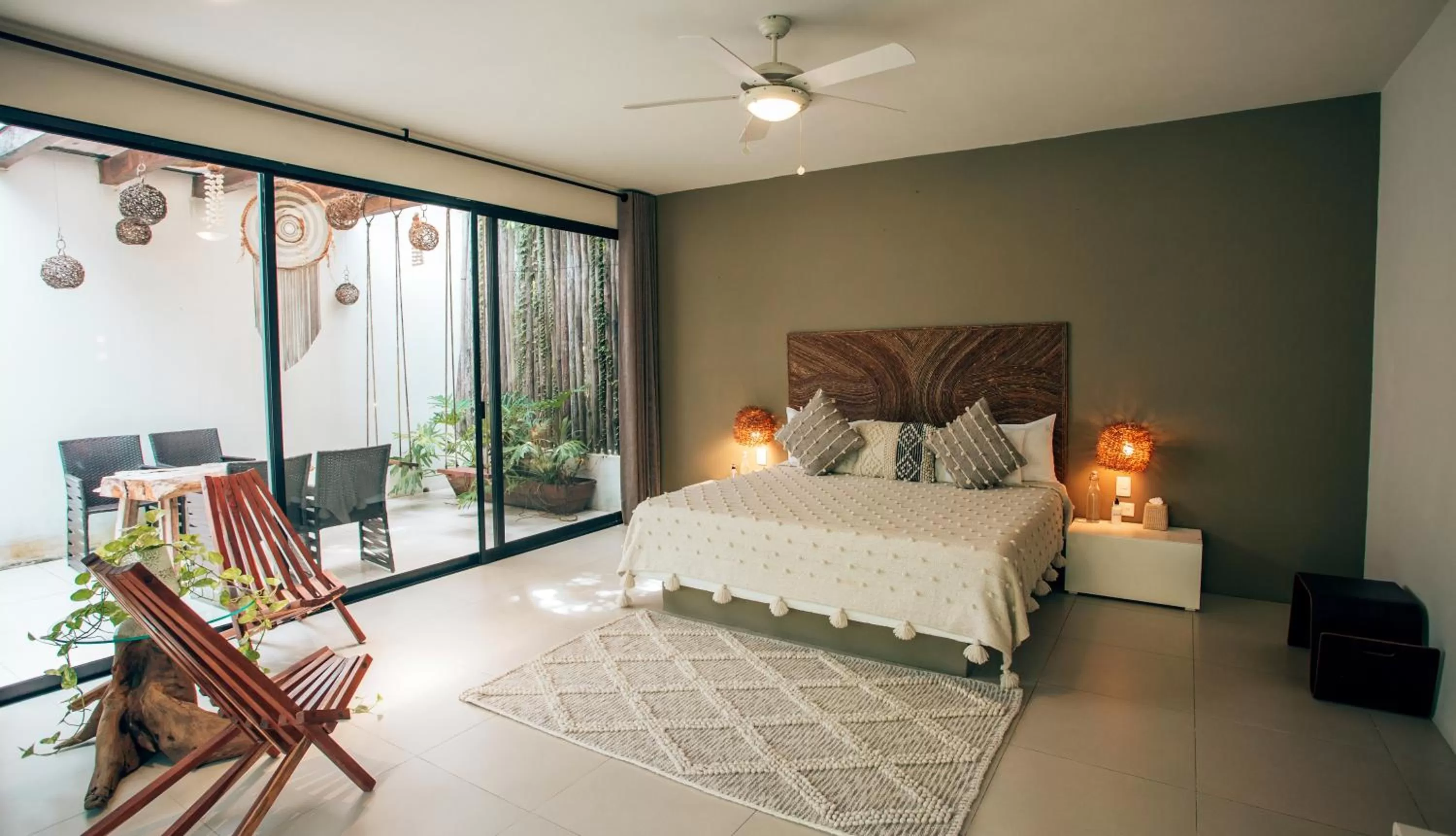 Bedroom, Bed in Orchid House Tulum Jungle