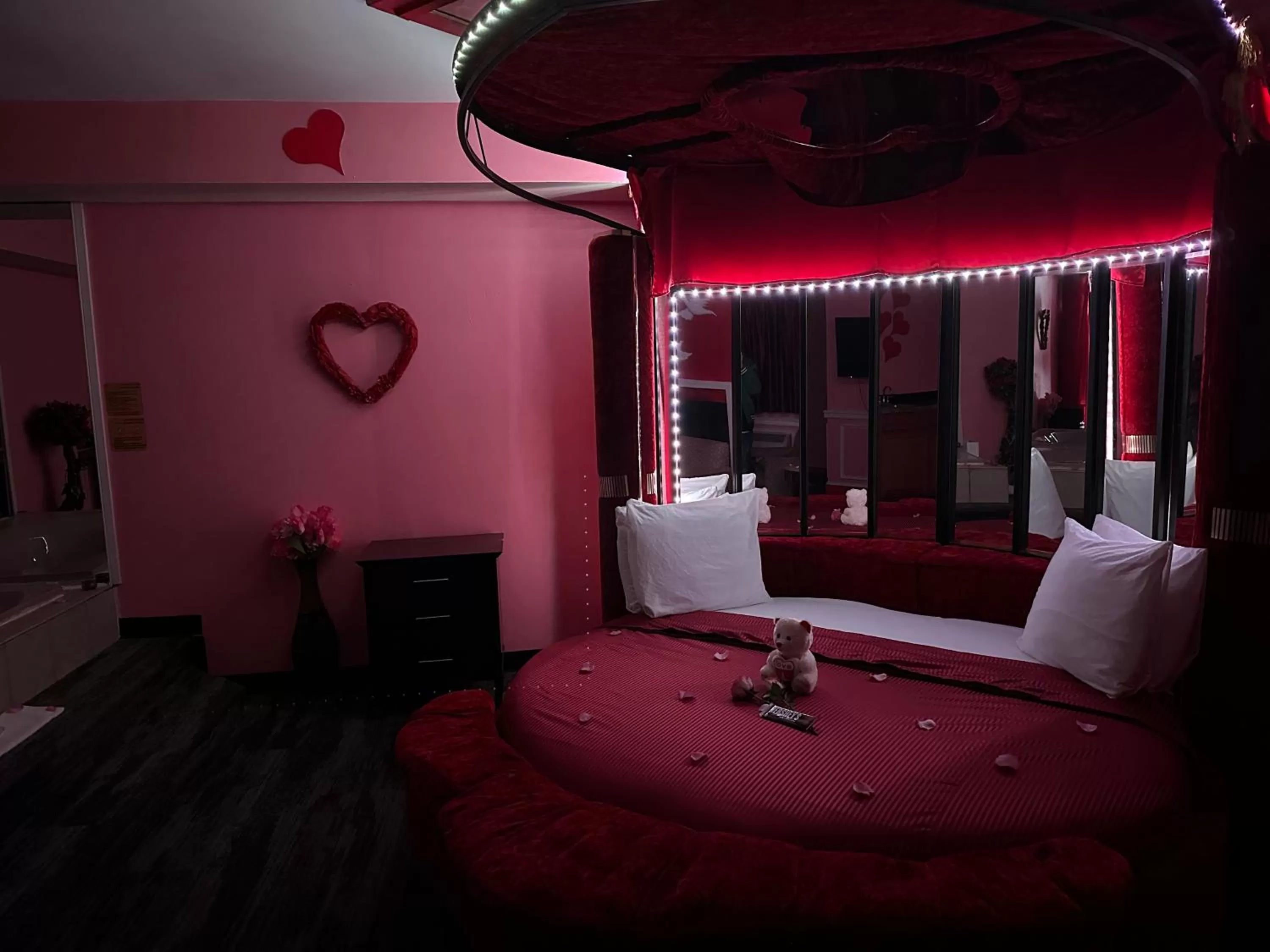 Bedroom, Bed in Inn of the Dove - Romantic Luxury Suites with Jacuzzi & Seasonal Fireplace at Harrisburg-Hershey-Philadelphia, PA