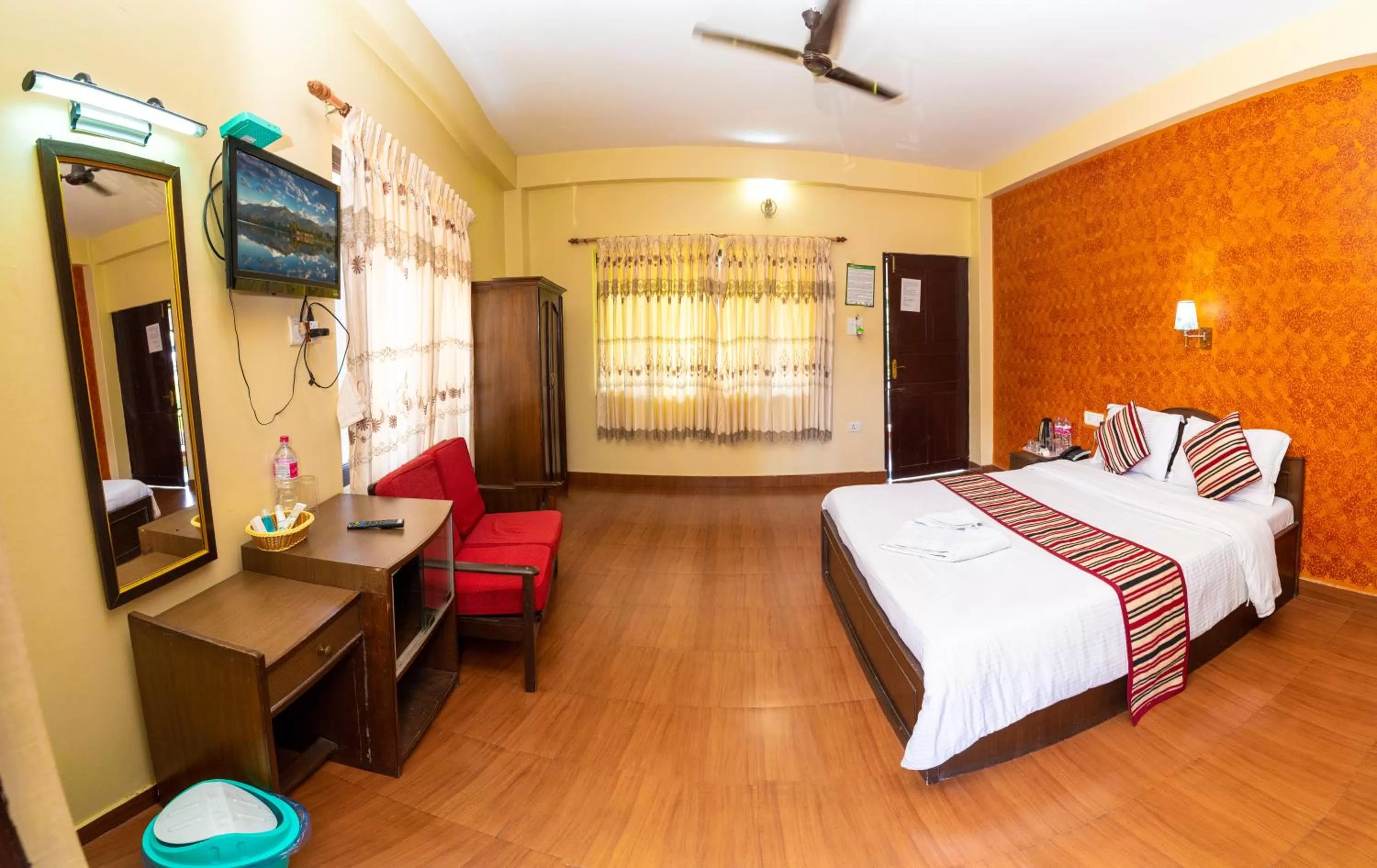 Bed in Butterfly Lodge