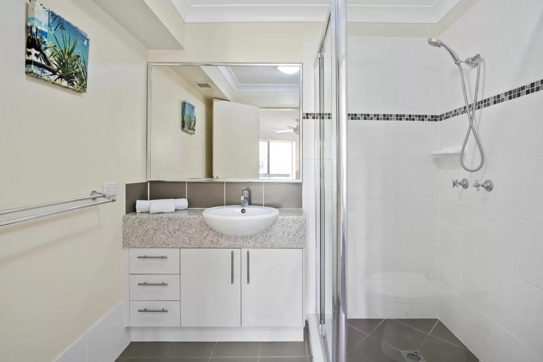 Shower in Kirra Palms Holiday Apartments