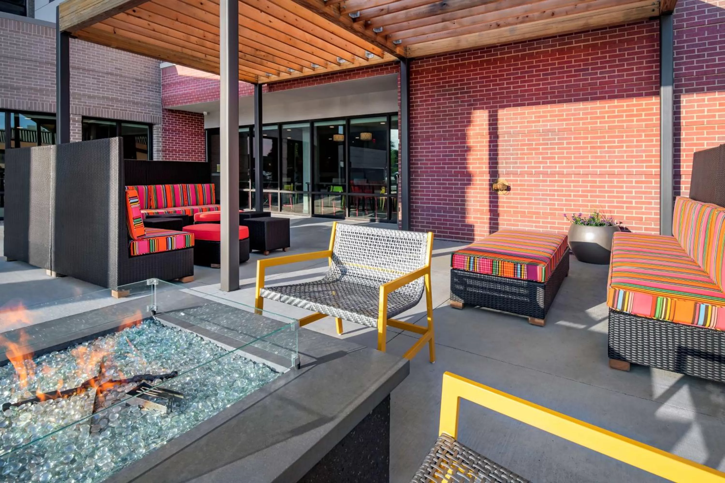 Patio in Home2 Suites by Hilton Omaha I-80 at 72nd Street, NE