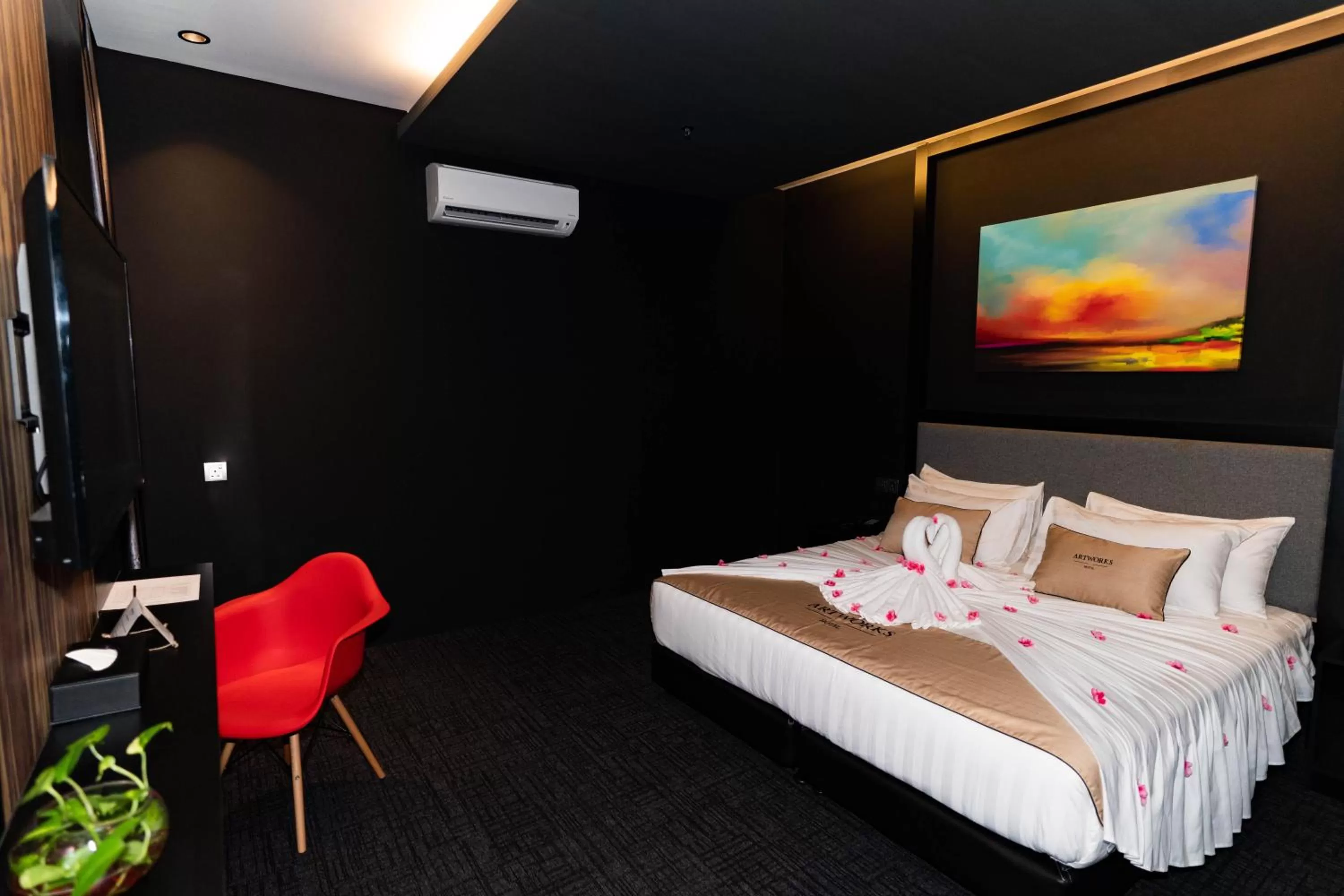 Bed in Artworks Hotel Ipoh