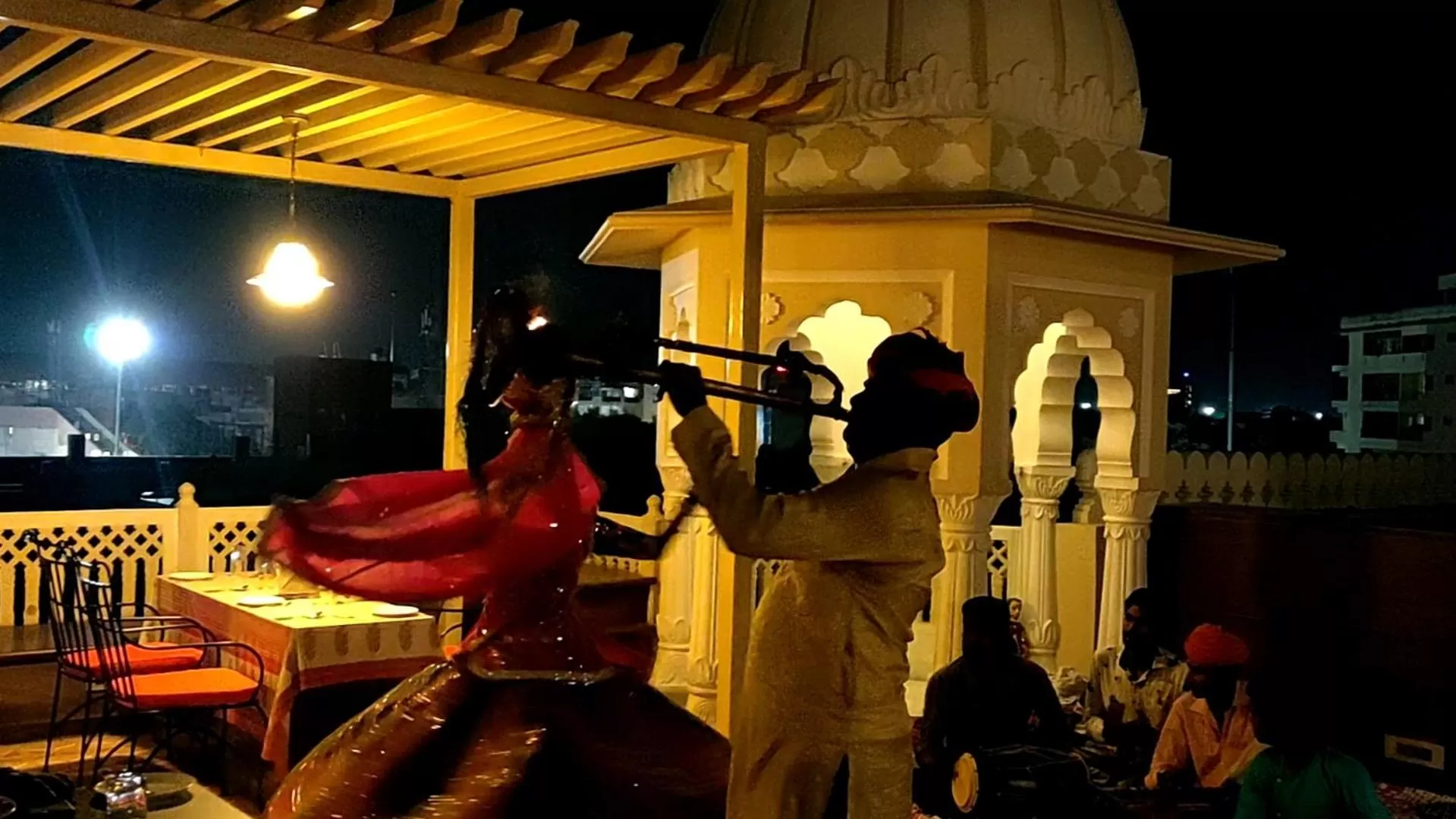 Evening entertainment in Laxmi Palace Heritage Boutique Hotel