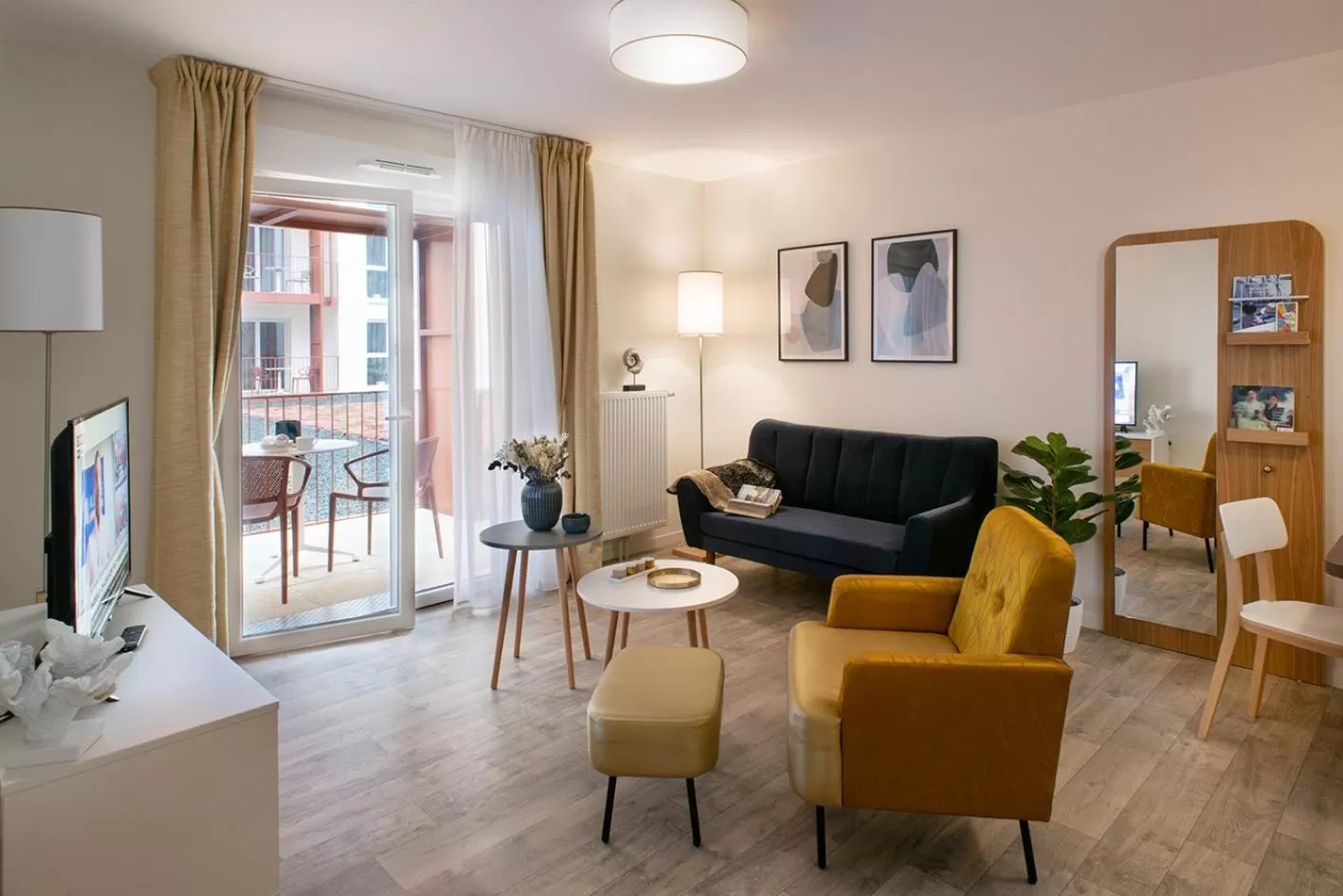 View (from property/room), Seating Area in Domitys Les Houblons