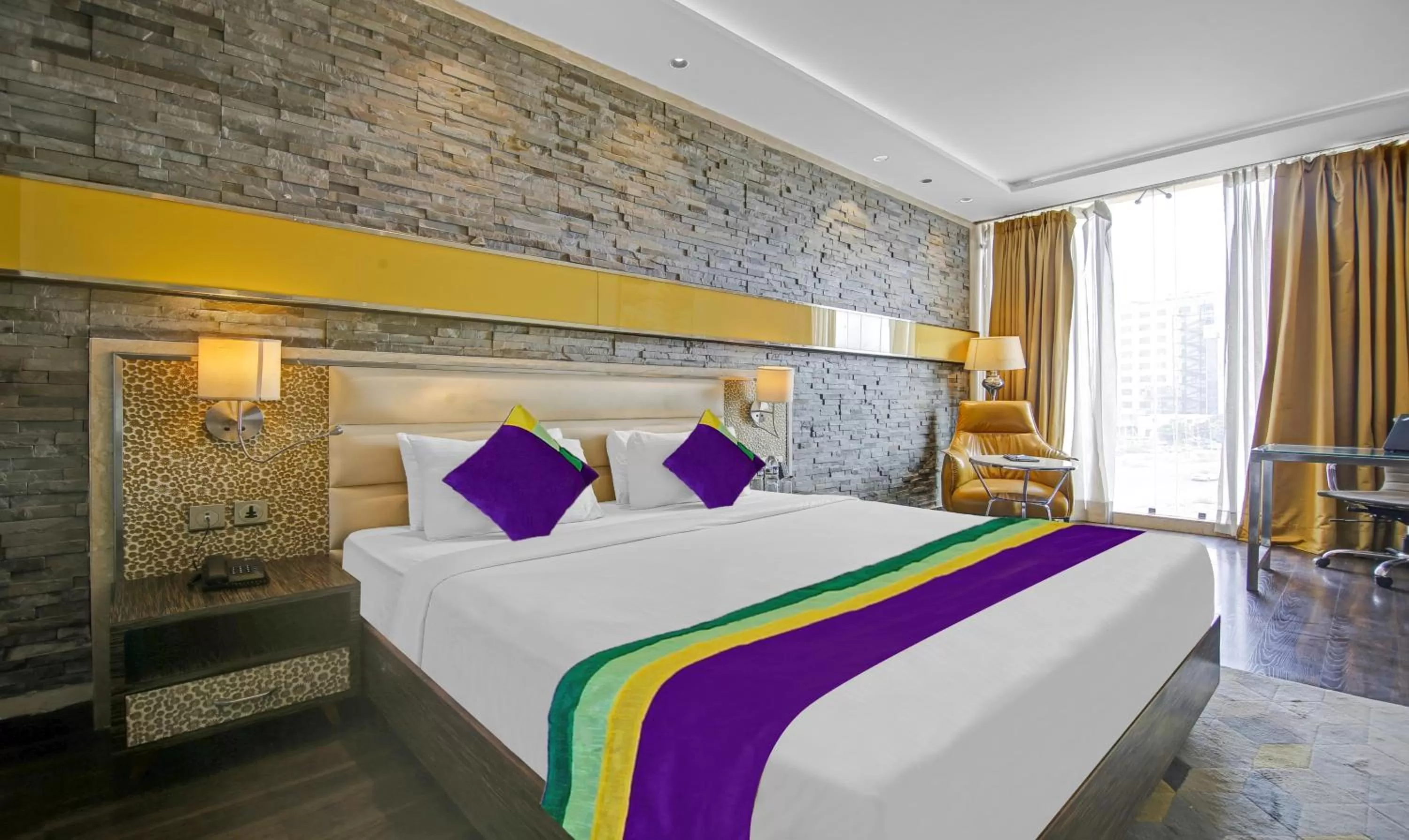 Bed in Treebo Premium Arista