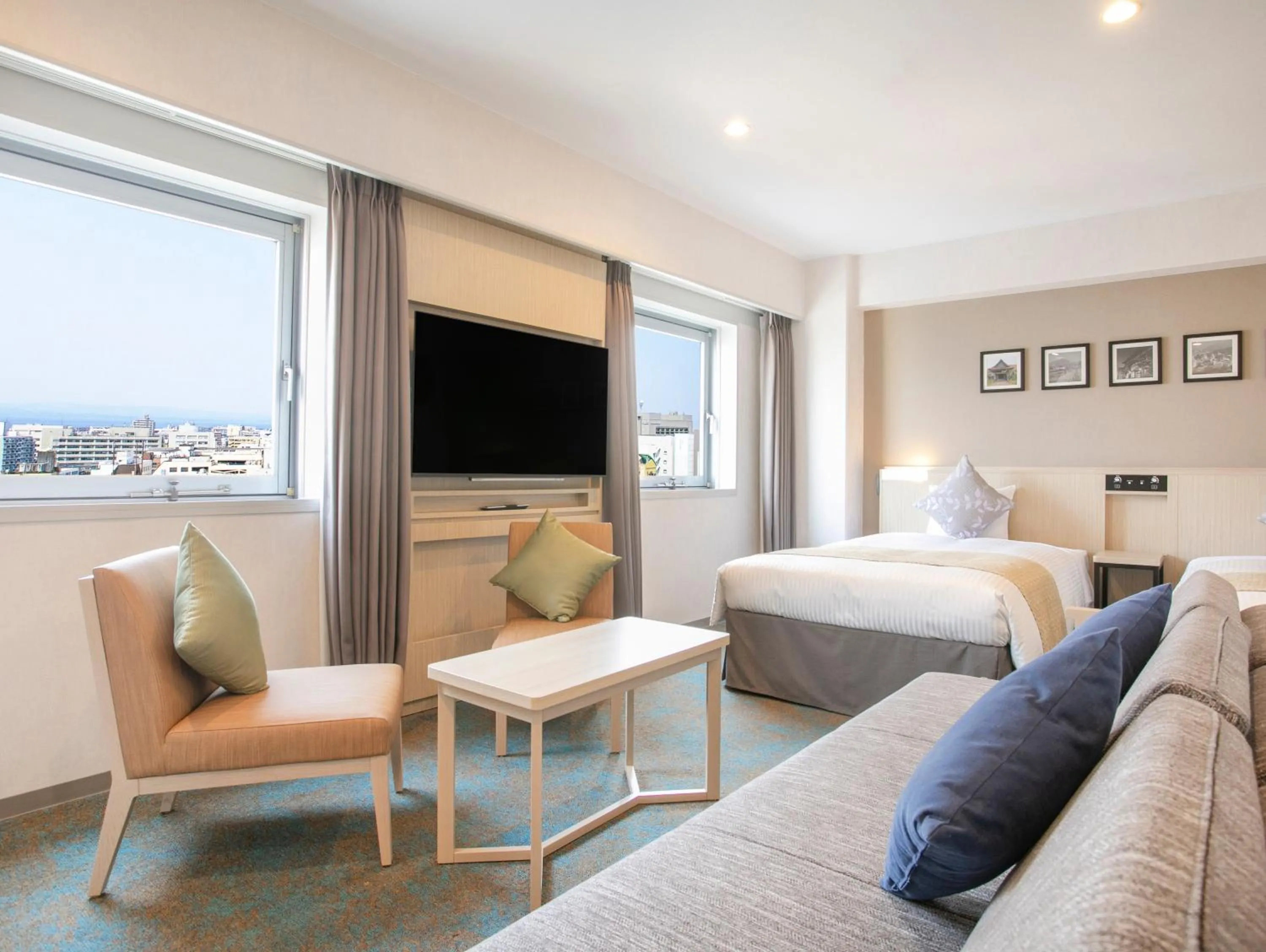 Photo of the whole room, Bed in ART Hotel Oita