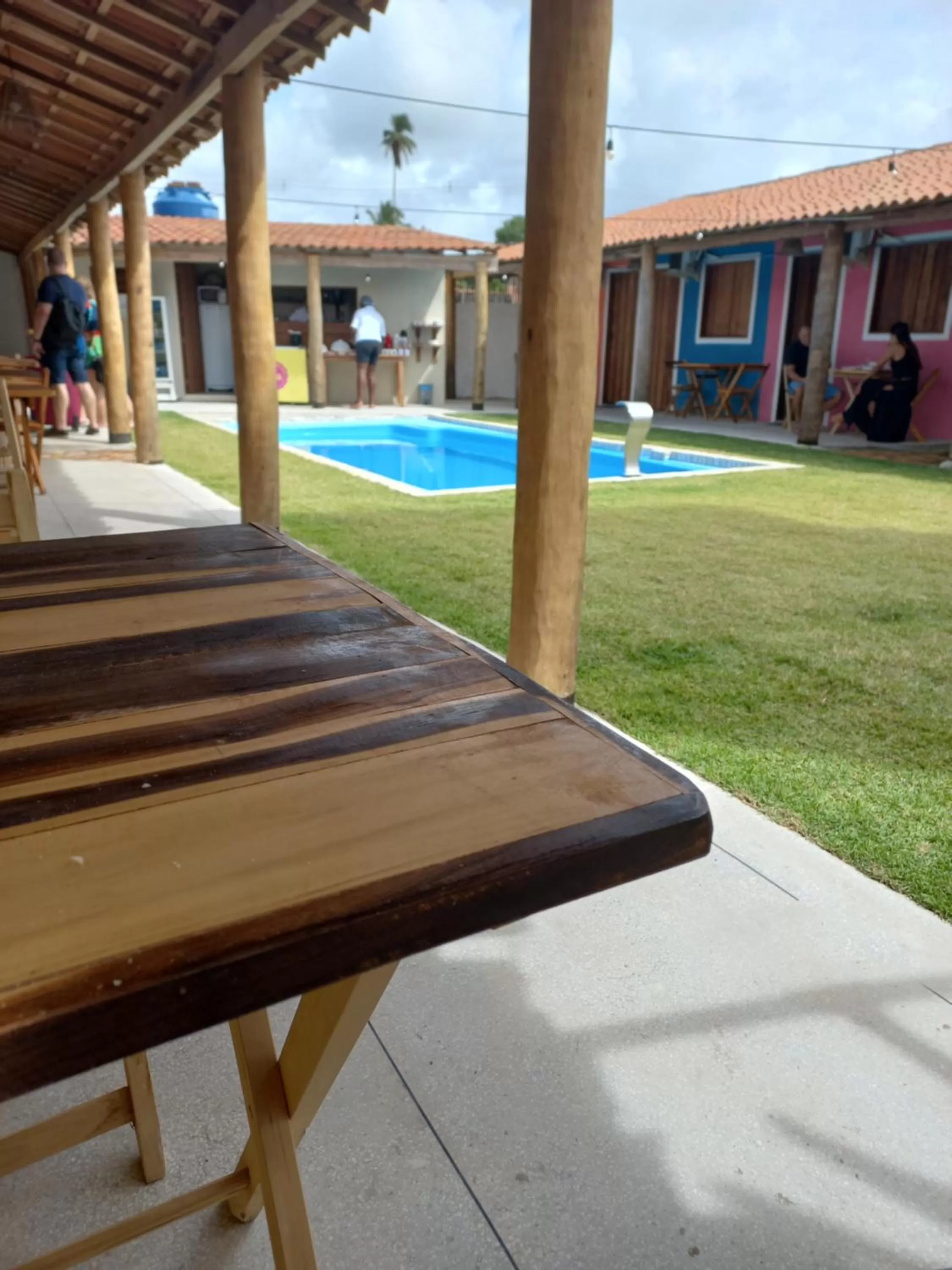 Balcony/Terrace, Swimming Pool in Pousada Ventos e Velas
