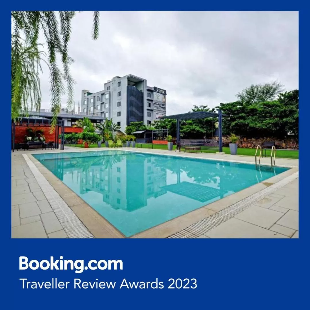 Swimming Pool in Treebo Tryst Sr House With Mountain View Udaipur