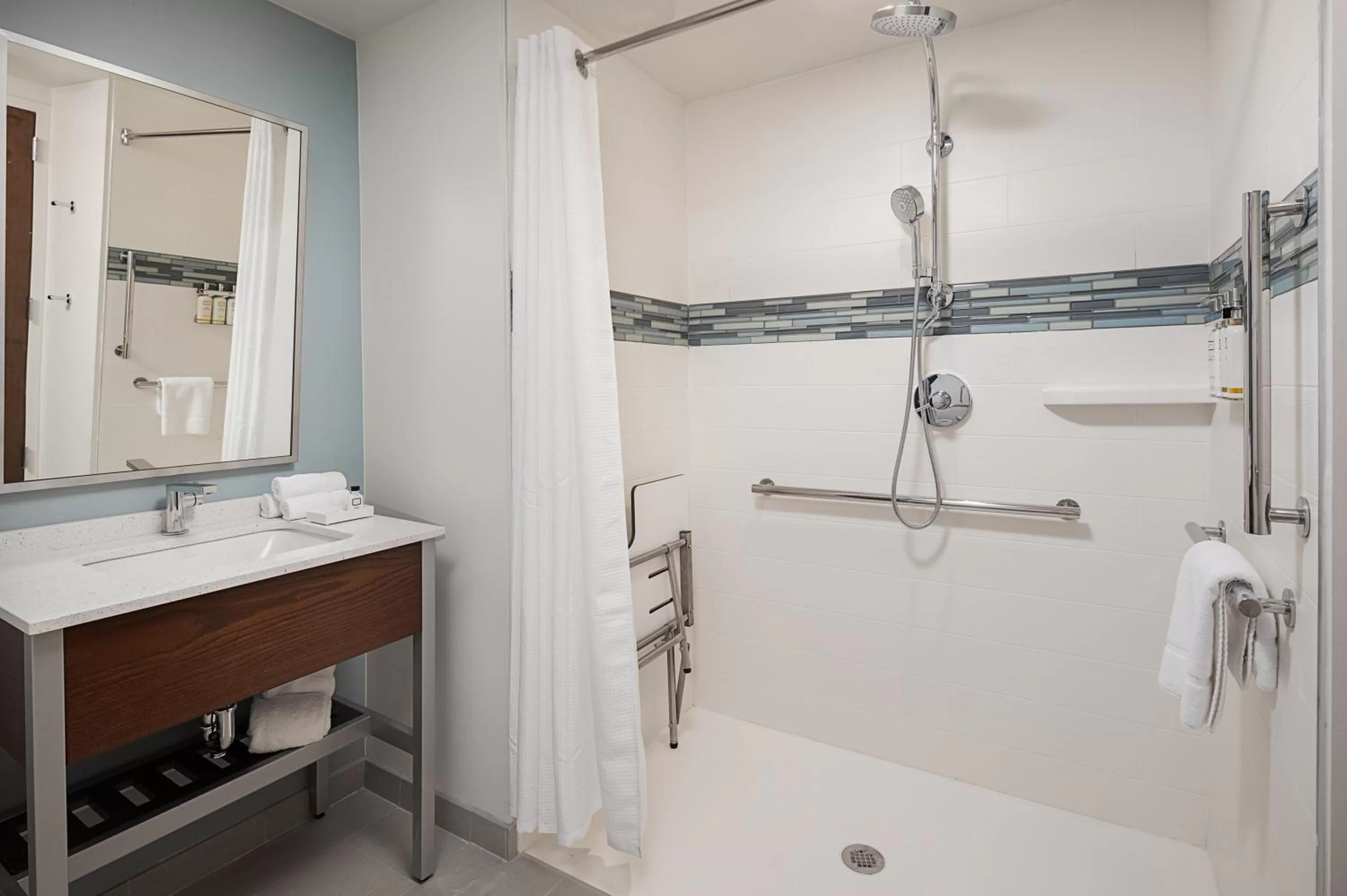 King Room with Mobility Accessible Roll In Shower in EVEN Hotel Alpharetta - Avalon Area, an IHG Hotel
