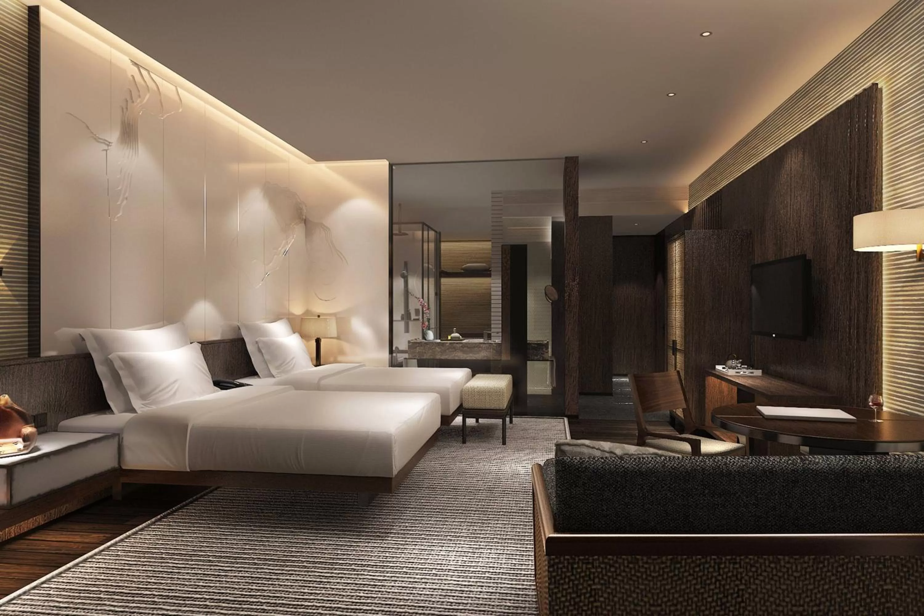 Photo of the whole room, Bed in JW Marriott Hotel Qufu