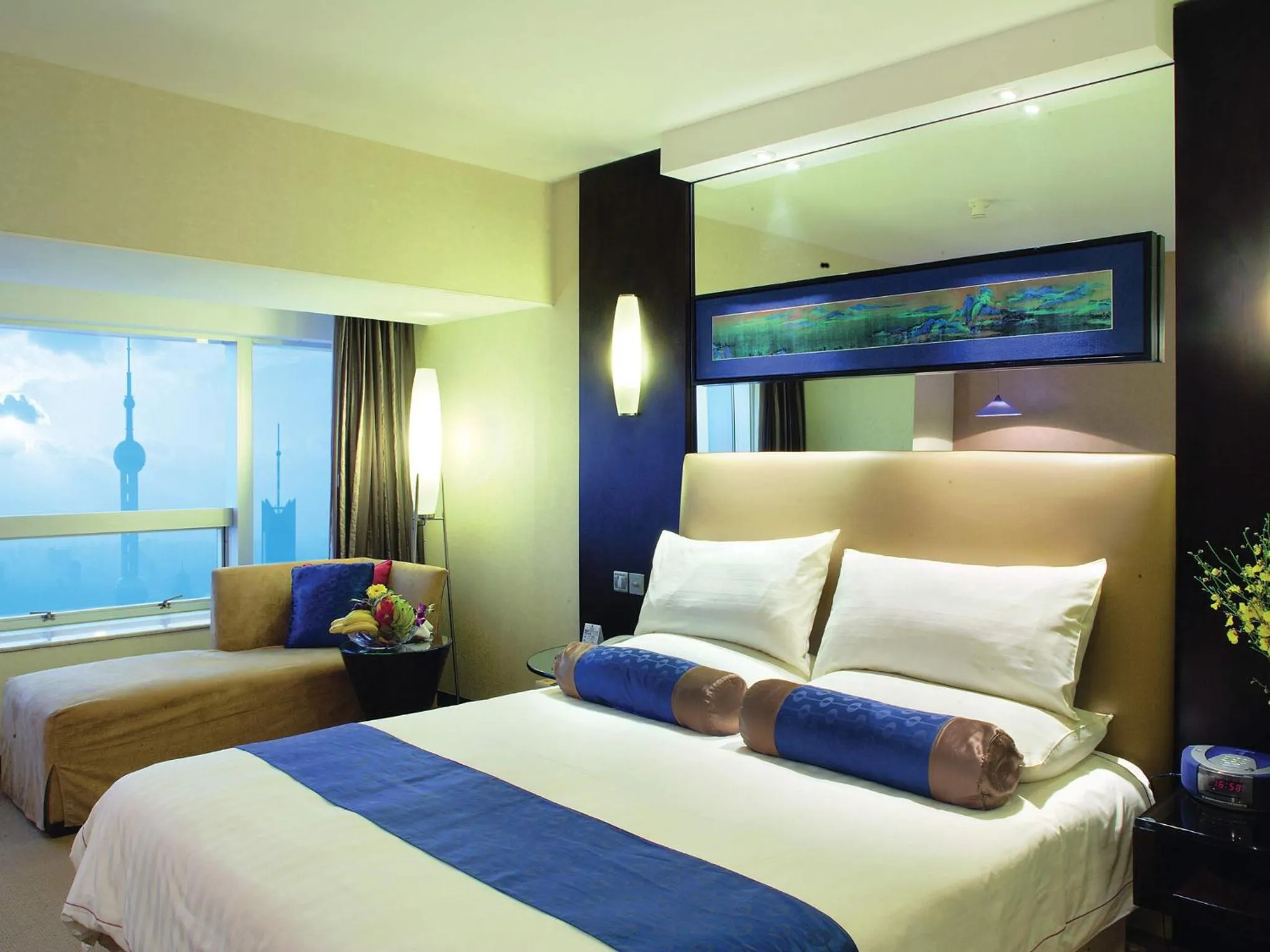 Bed in Jinling Purple Mountain Hotel Shanghai（Shanghai Grand Trustel Purple Mountain Hotel）