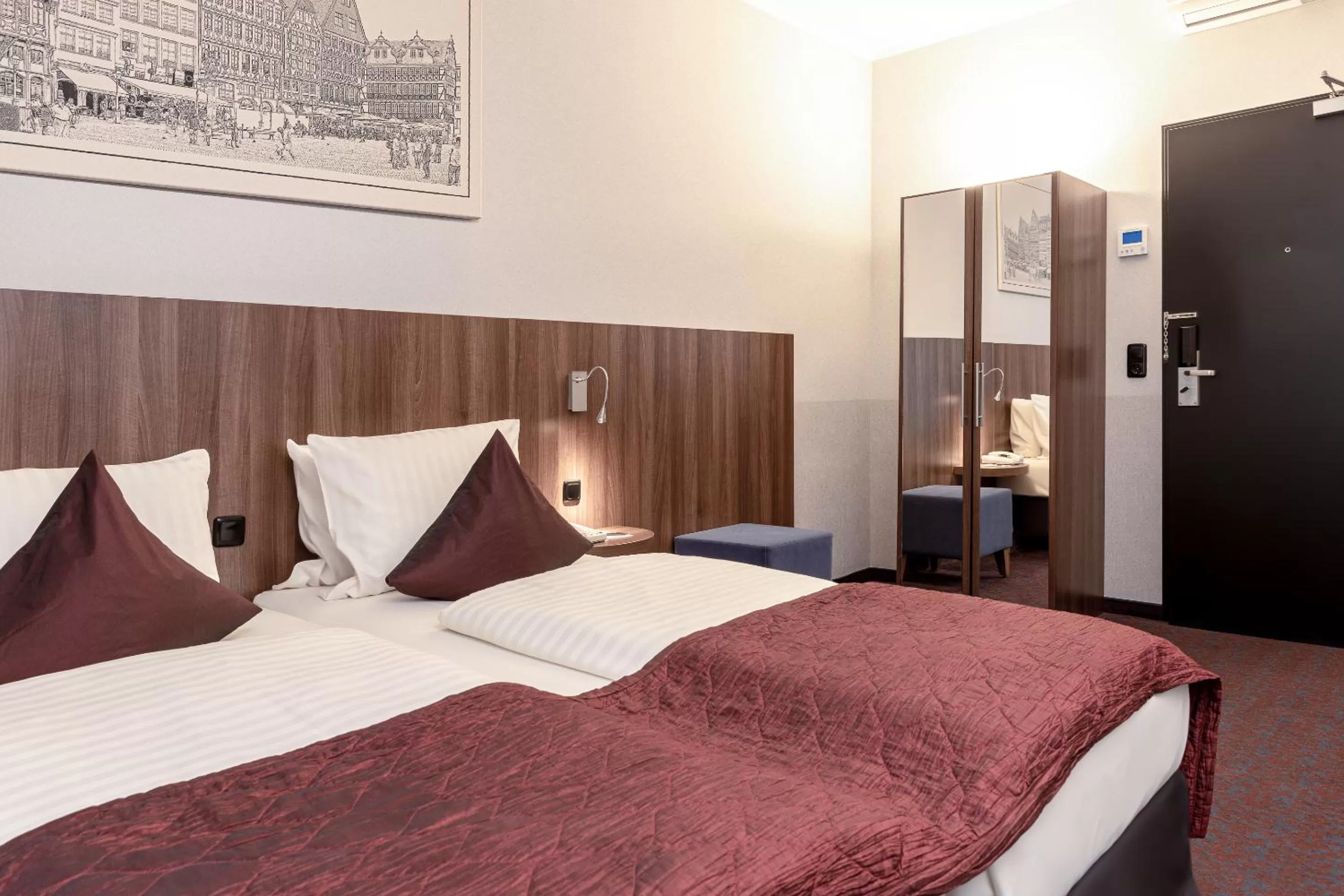 Bed in Ramada by Wyndham Frankfurt Central Station