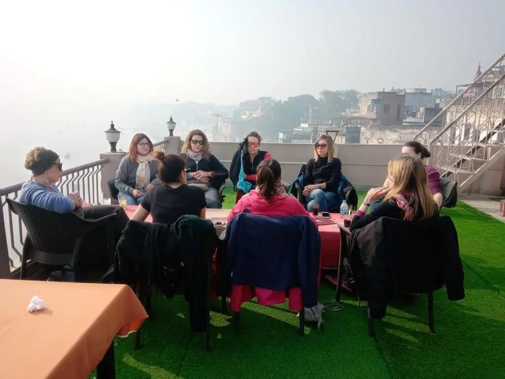 Breakfast in Hotel Sita (place on the heritage ghats of benaras)