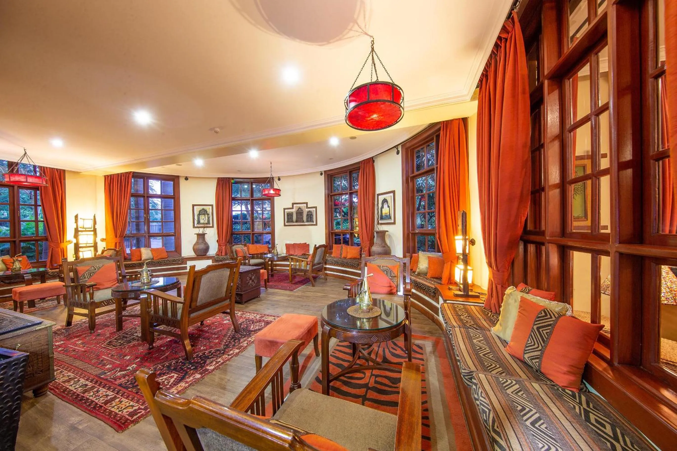 Seating area in African Tulip Hotel