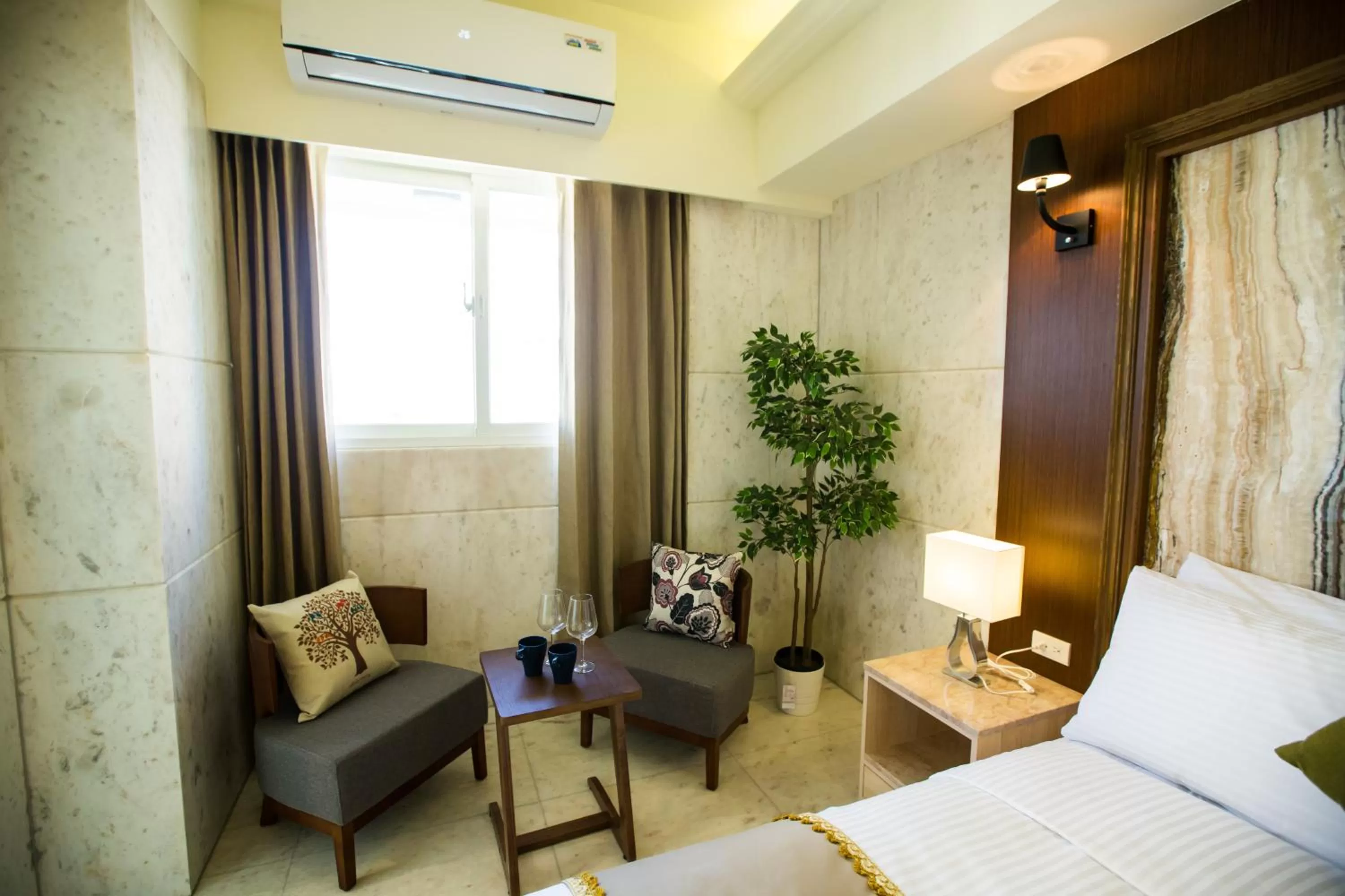 Bed in Hotel Maple Taiwan Boulevard