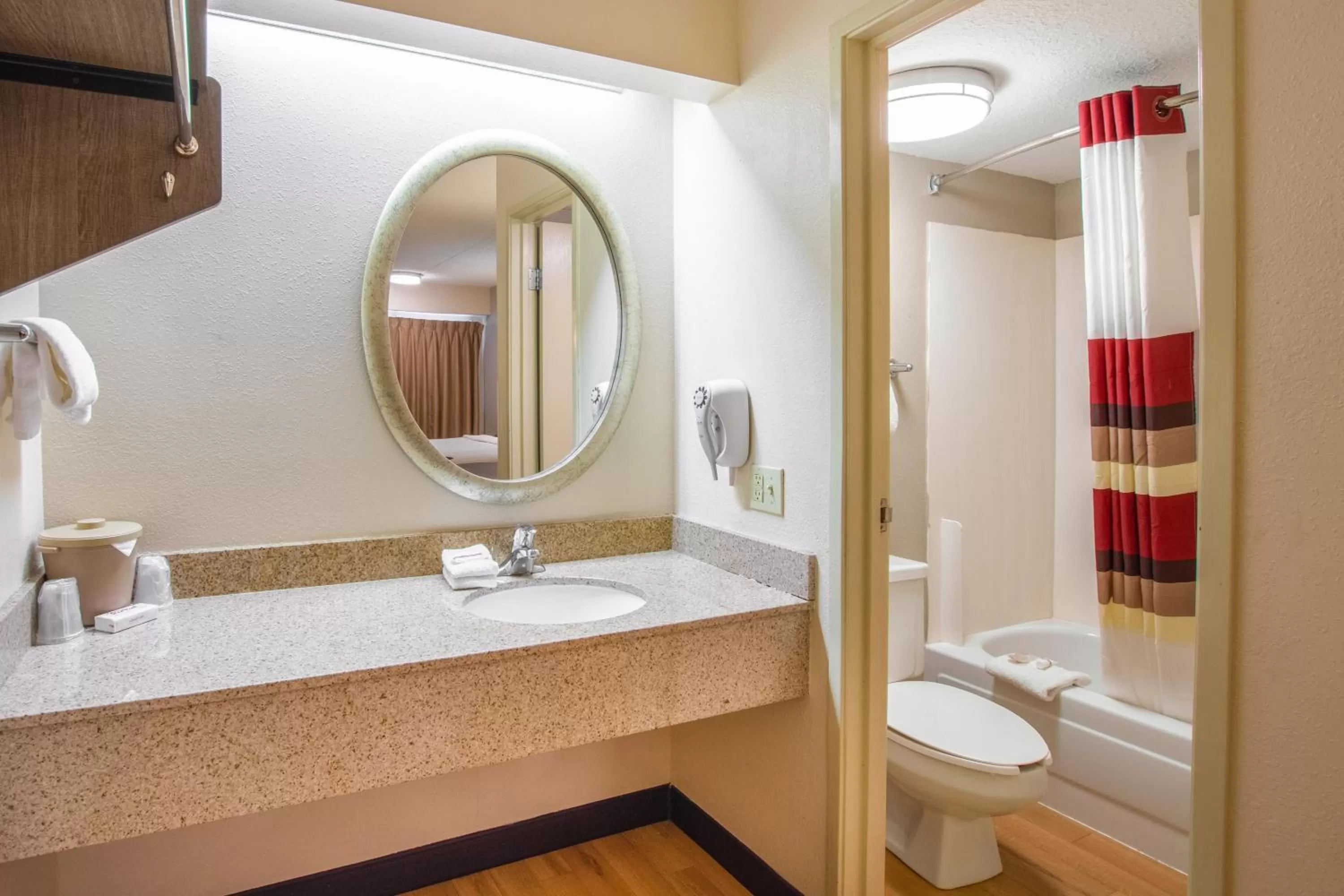 Bathroom in Red Roof Inn Kalamazoo West - Western Michigan U