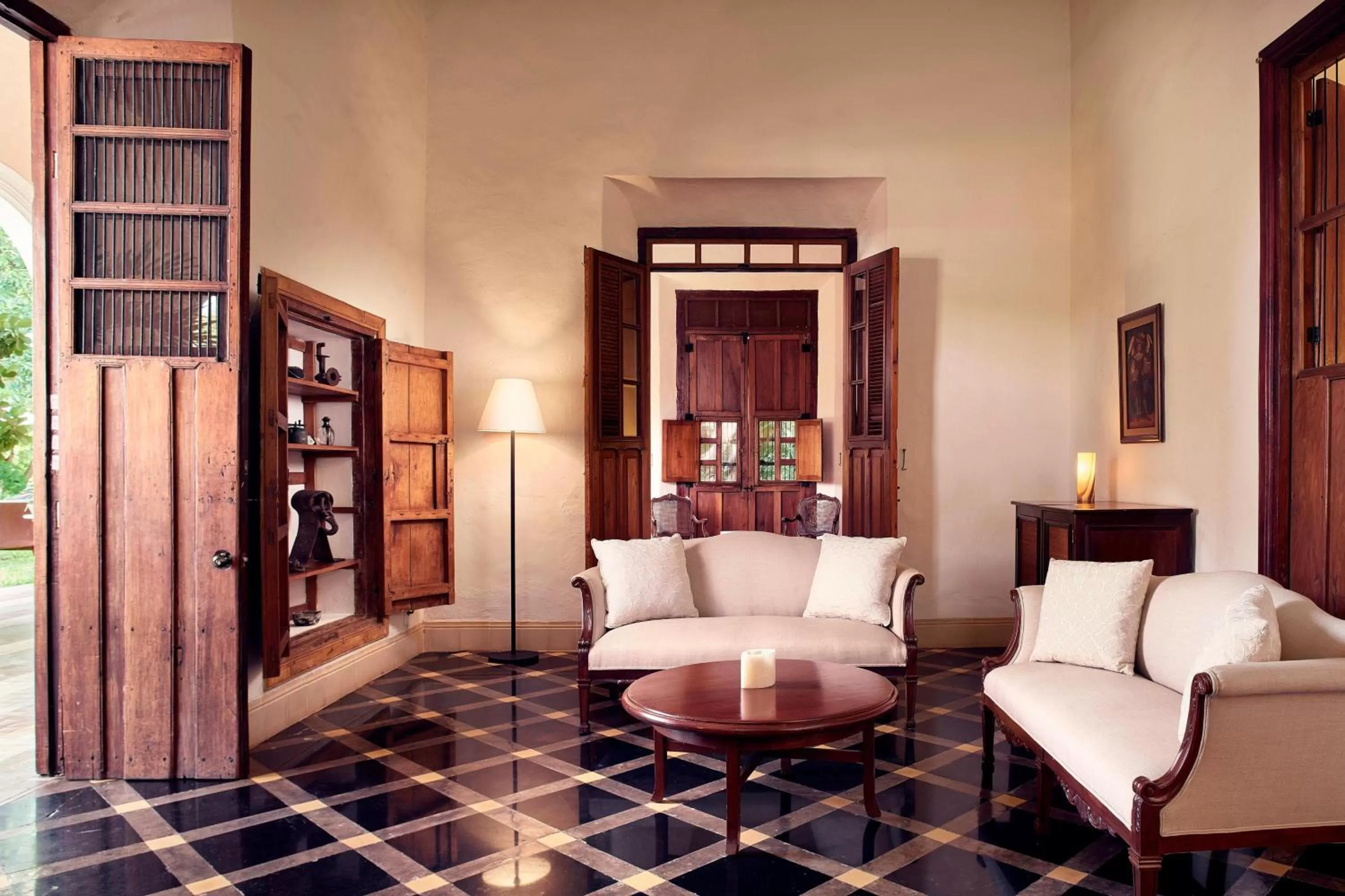 Living room in Hacienda Temozon Sur