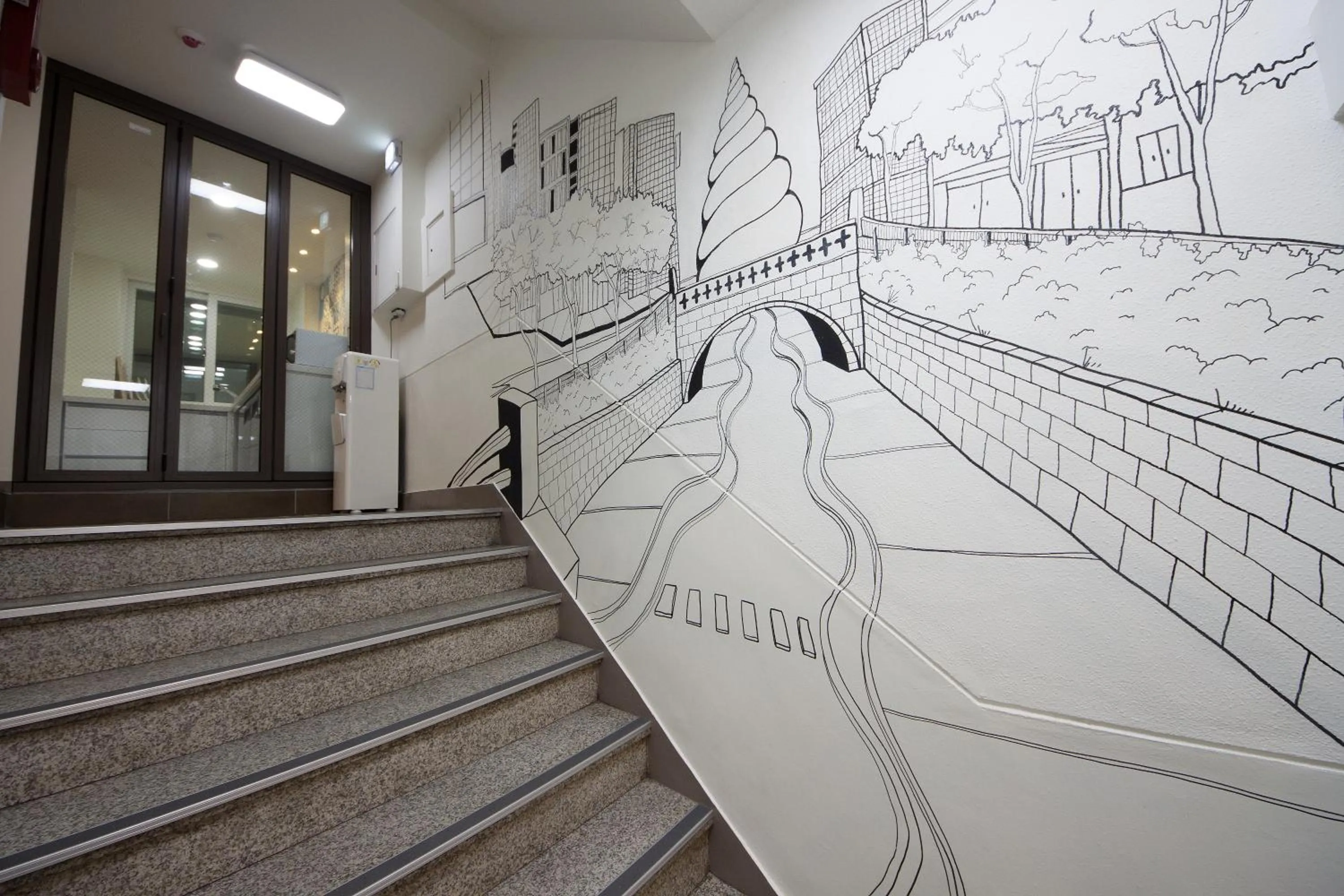 Decorative detail in K-Guesthouse Myeongdong 1