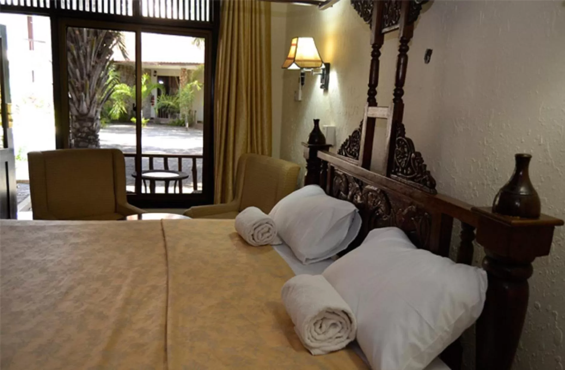 Bed in Serene Beach Resort