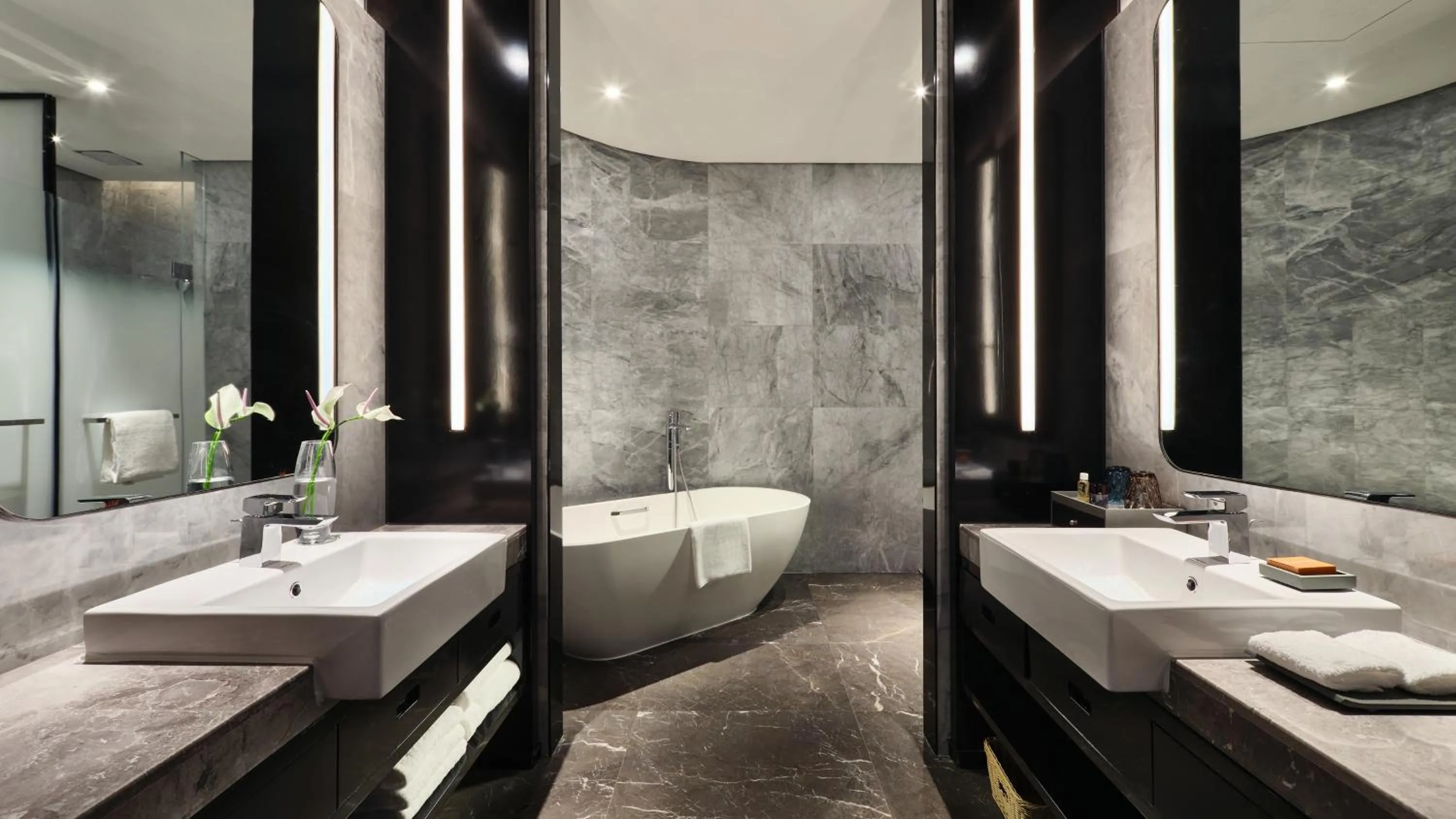 Bathroom in Crowne Plaza Wuhan Development Zone by IHG