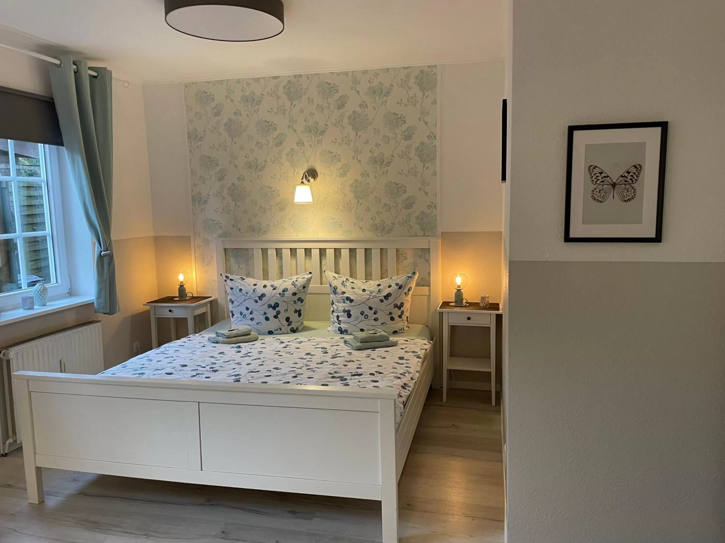 Bed in B&B Worpsweder Blick