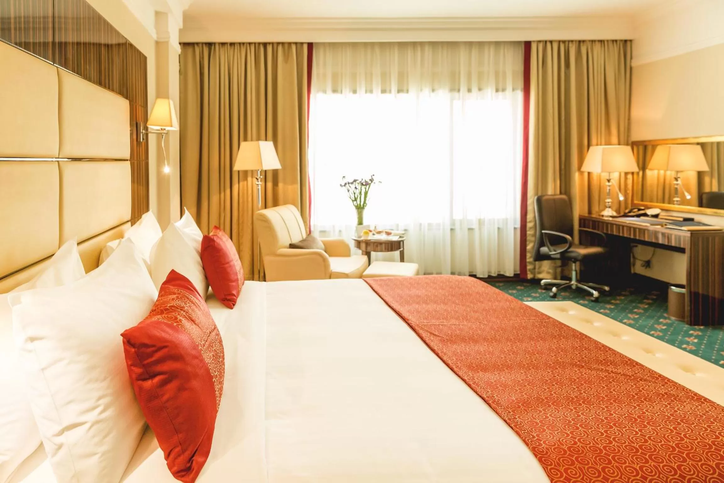 Decorative detail, Bed in Golden Tulip Addis Ababa