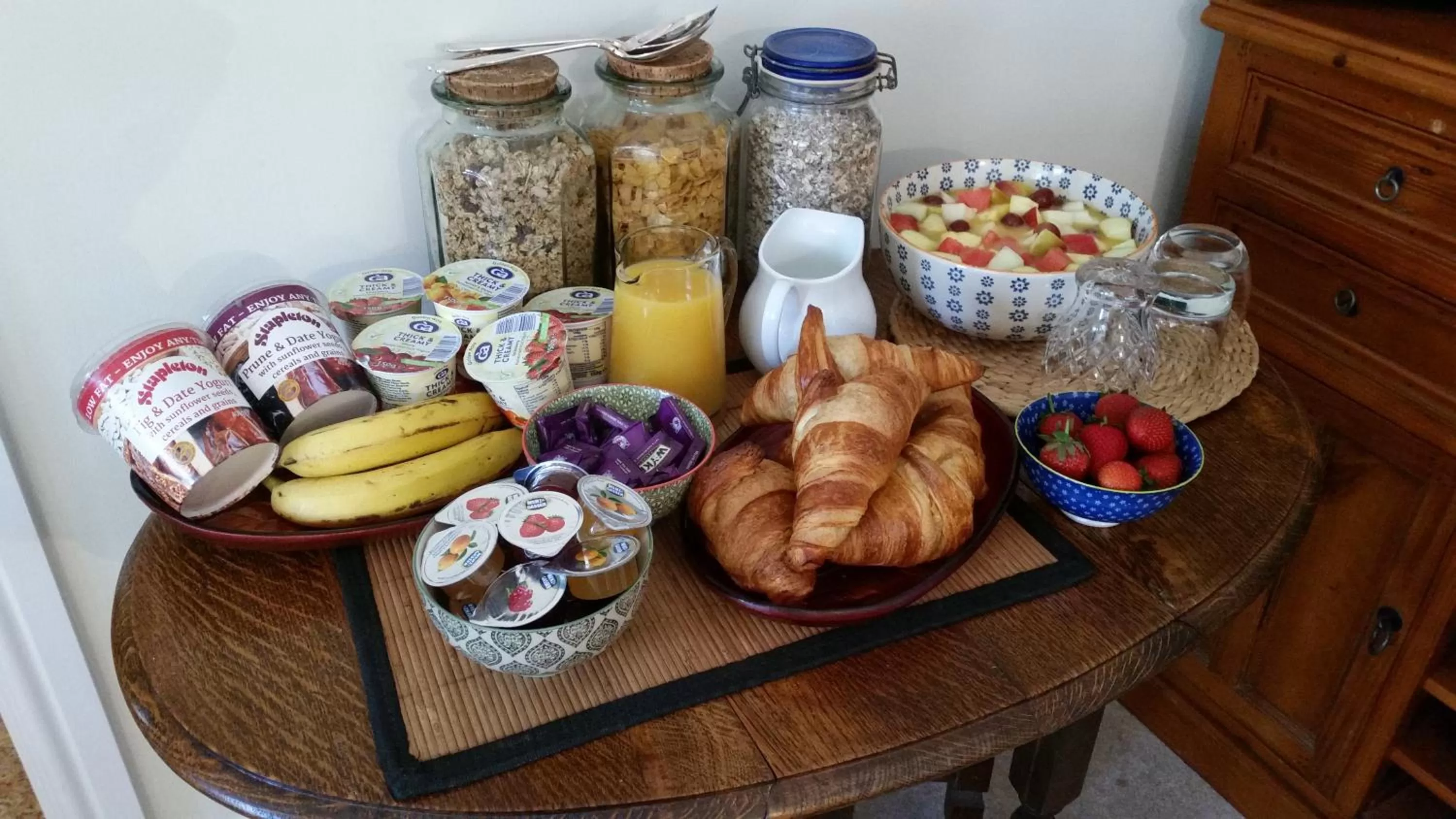 Continental breakfast in Little Orchard House