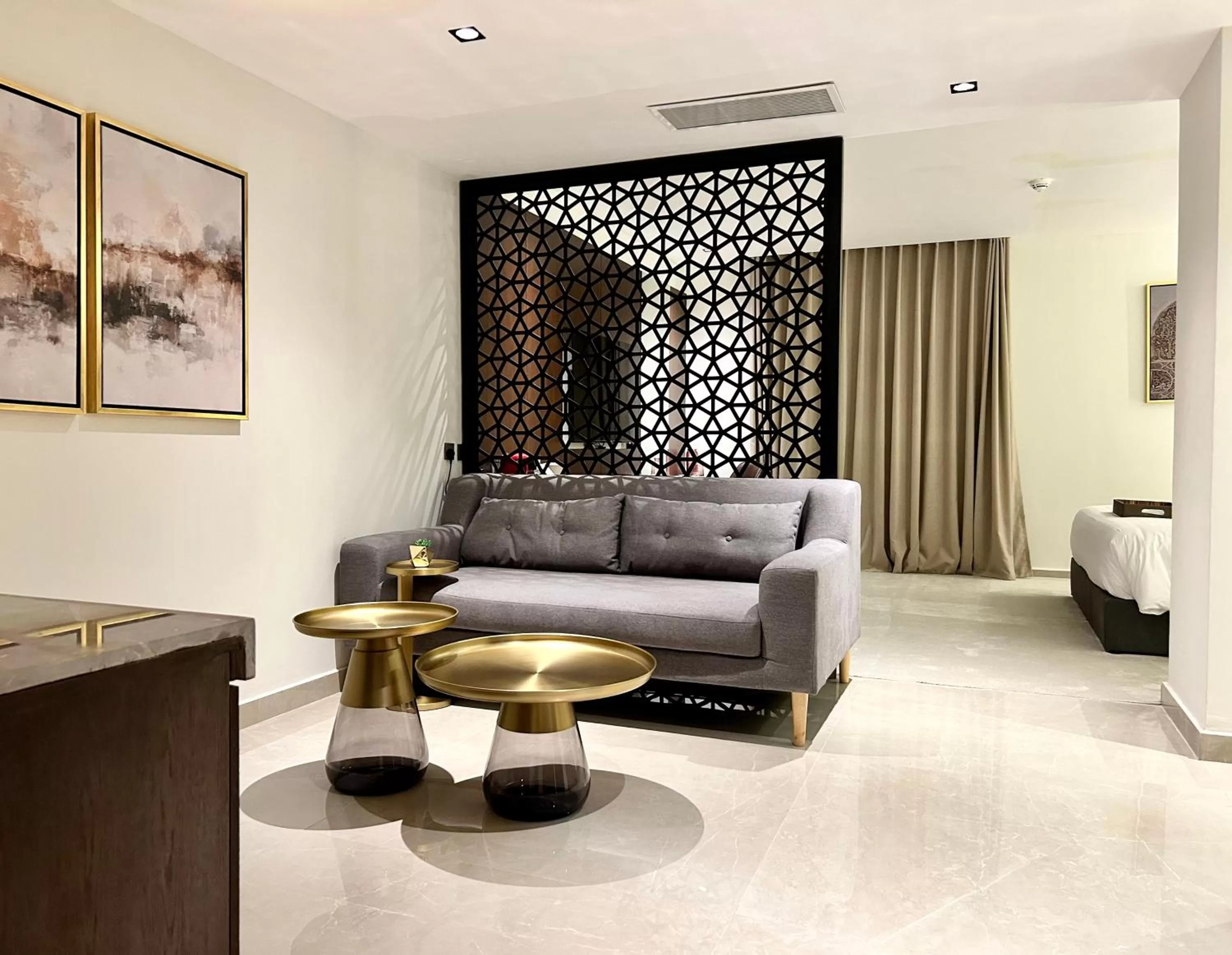 Seating area in Tajreed Suites