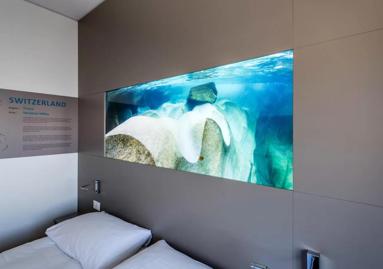 View (from property/room), Bed in Aquatis Hotel