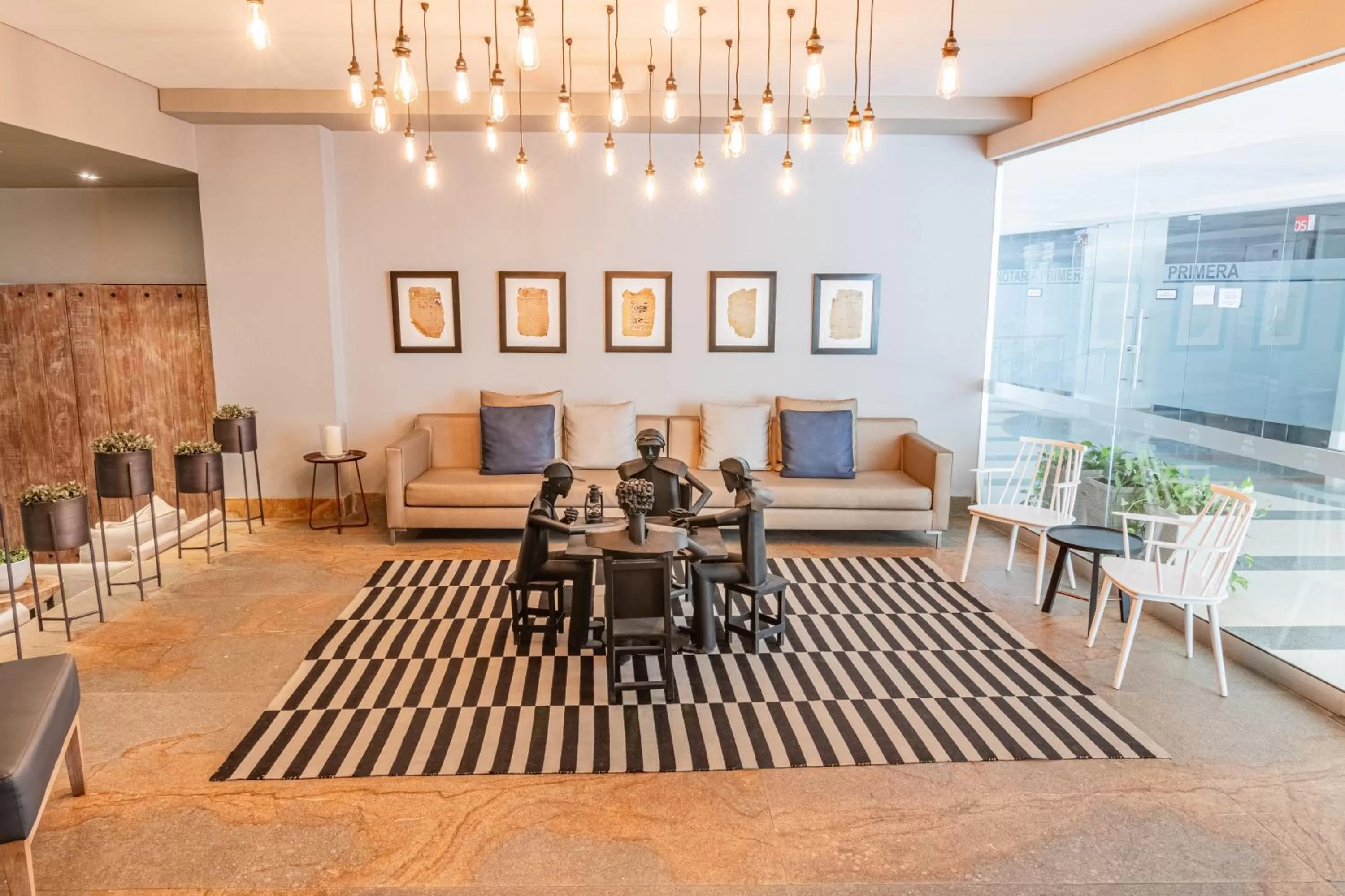 Seating area in GHL San Lazaro Art Hotel