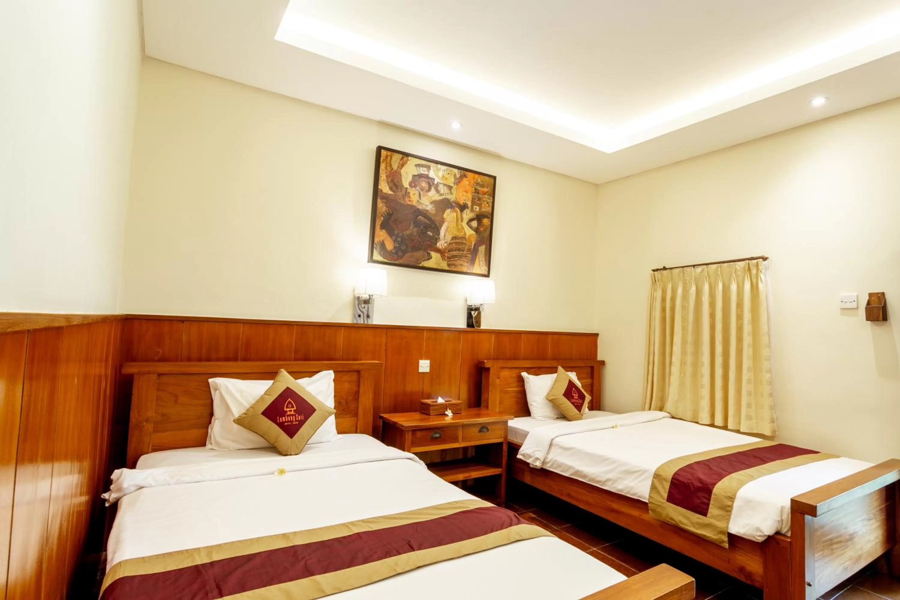 Bed in Lumbung Sari Ubud Hotel - CHSE Certified